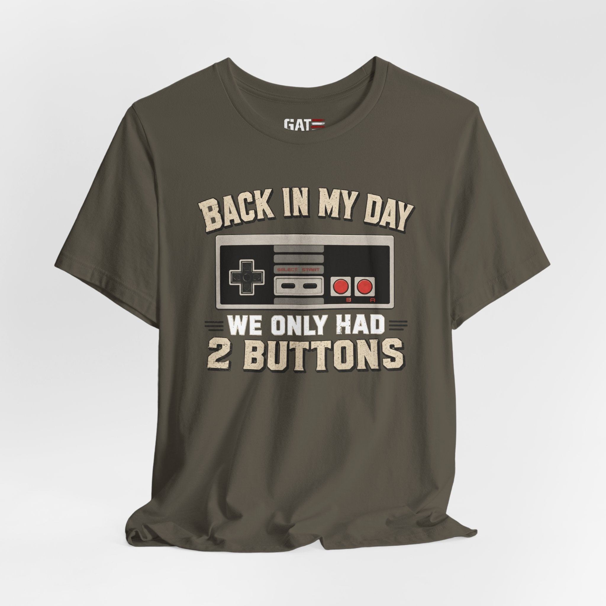 Retro Gamer Shirt, Back In My Day We Only Had 2 Buttons, Vintage Gaming T Shirt, Old School Video Game Tee, Gamer Dad Gift, Nerd Shirt