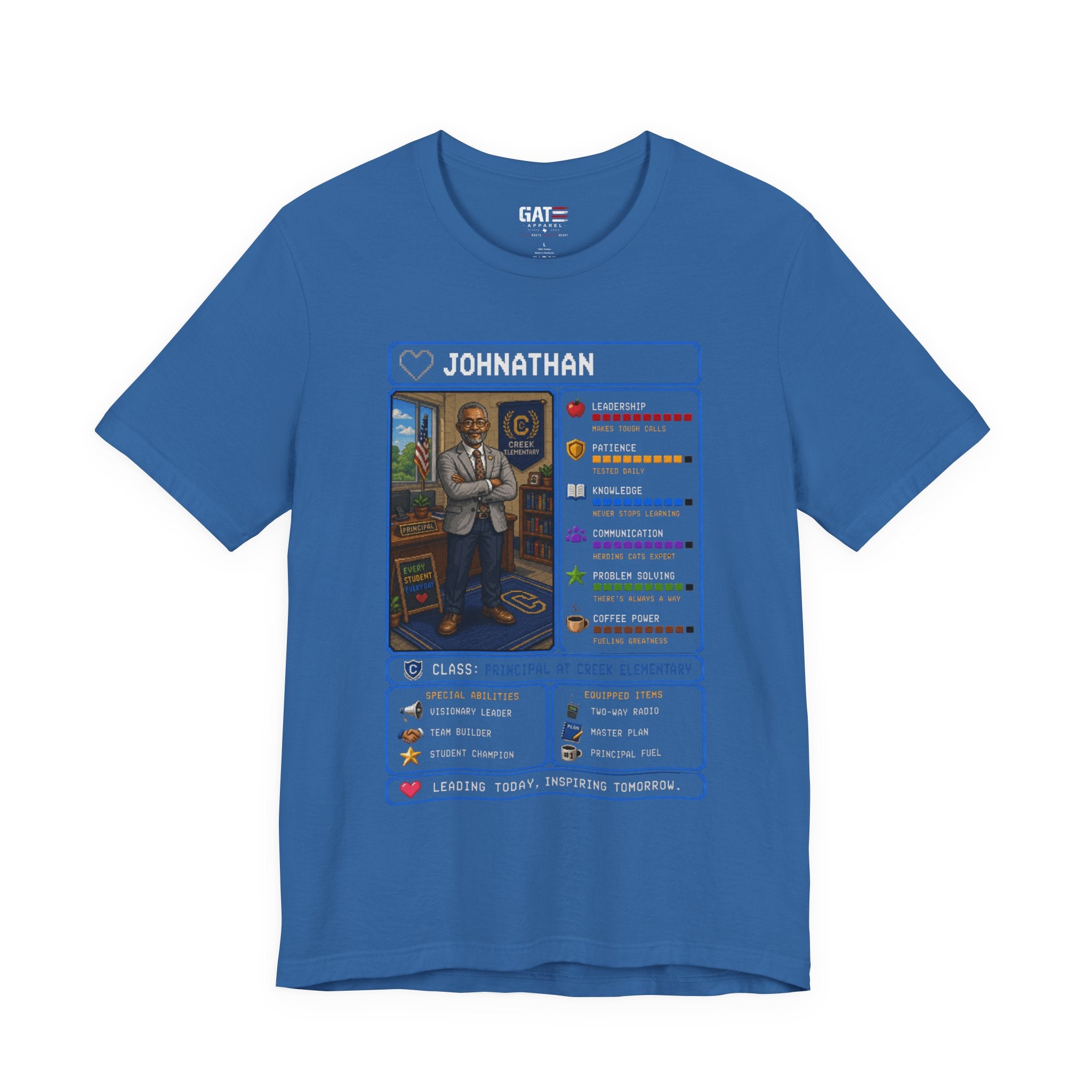 Custom Principal RPG Character Shirt | Personalized School Administrator Gift