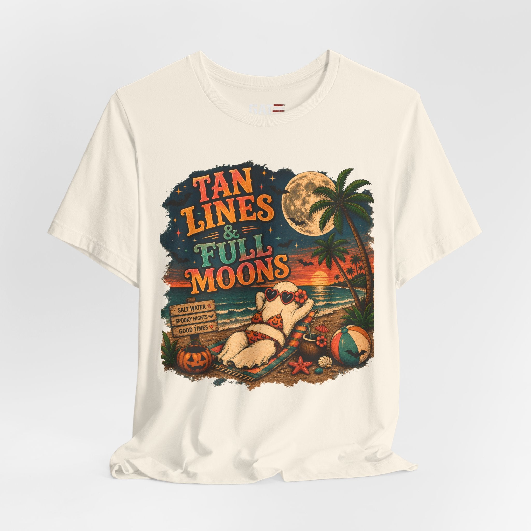 Summerween Shirt, Spooky Beach Shirt, Ghost Beach Tee, Halloween Beach Shirt, Coastal Halloween Tee, Tropical Ghost Shirt