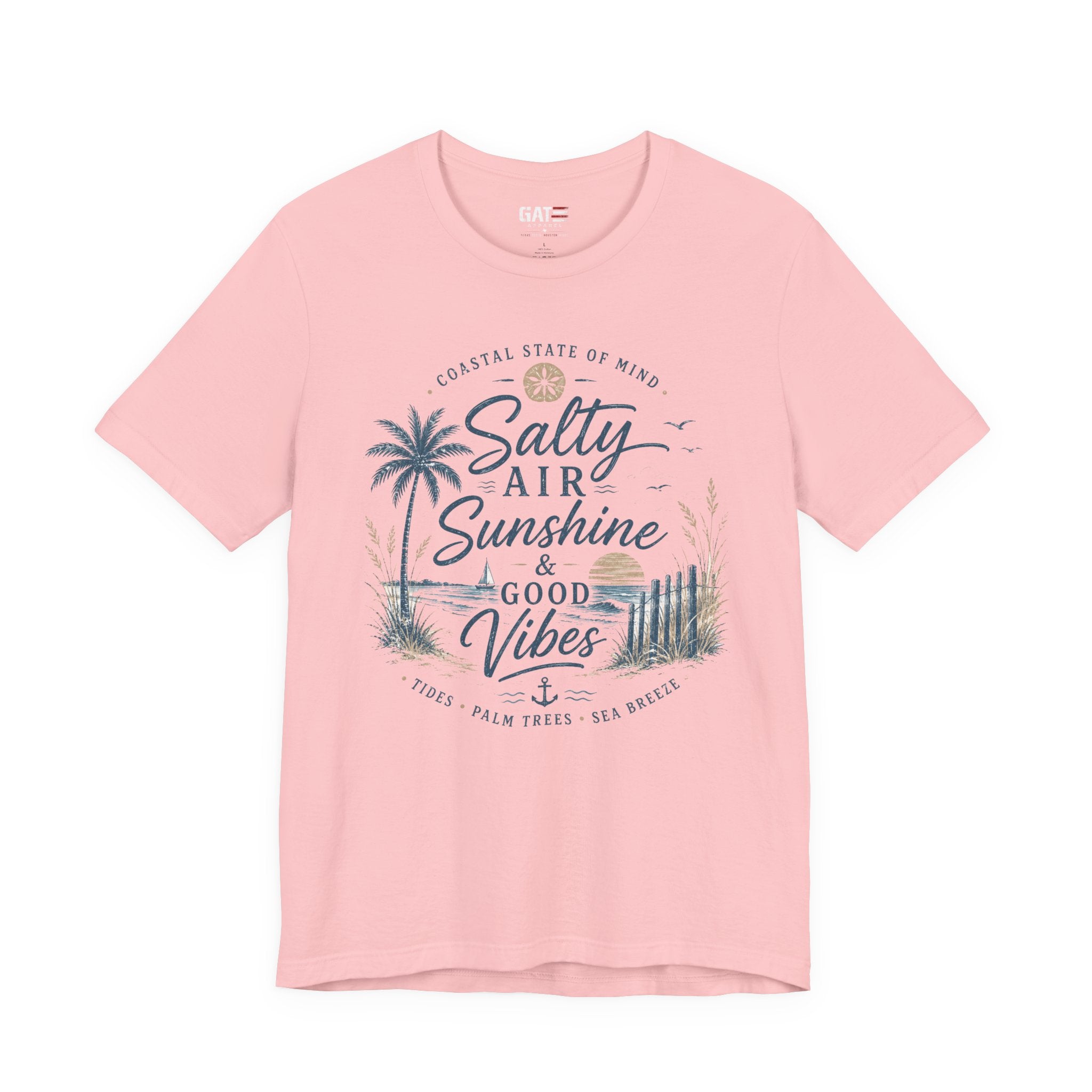 Salty Air Sunshine & Good Vibes Beach Tee