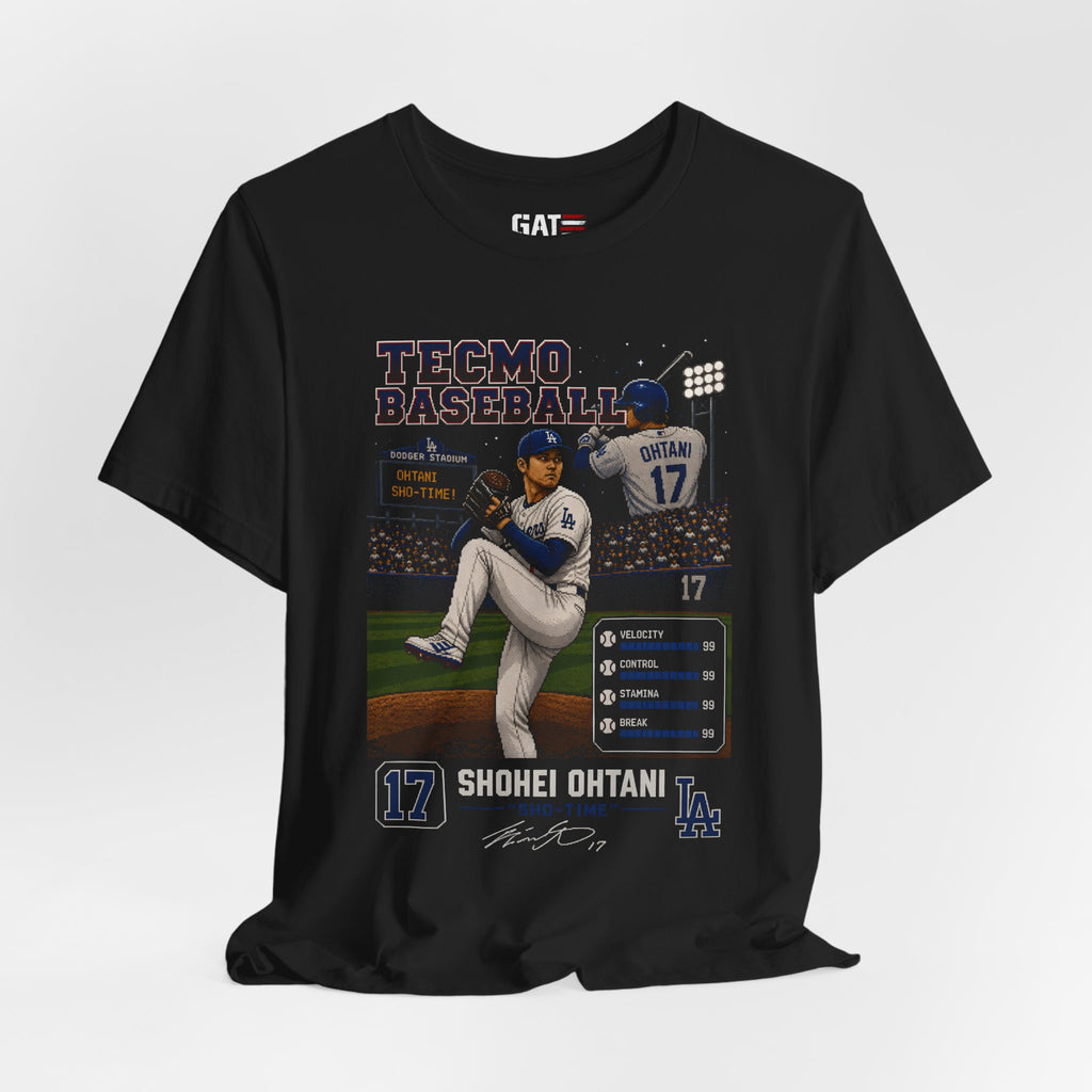 Tecmo Baseball Shohei Ohtani Tee | Retro Arcade Baseball Shirt