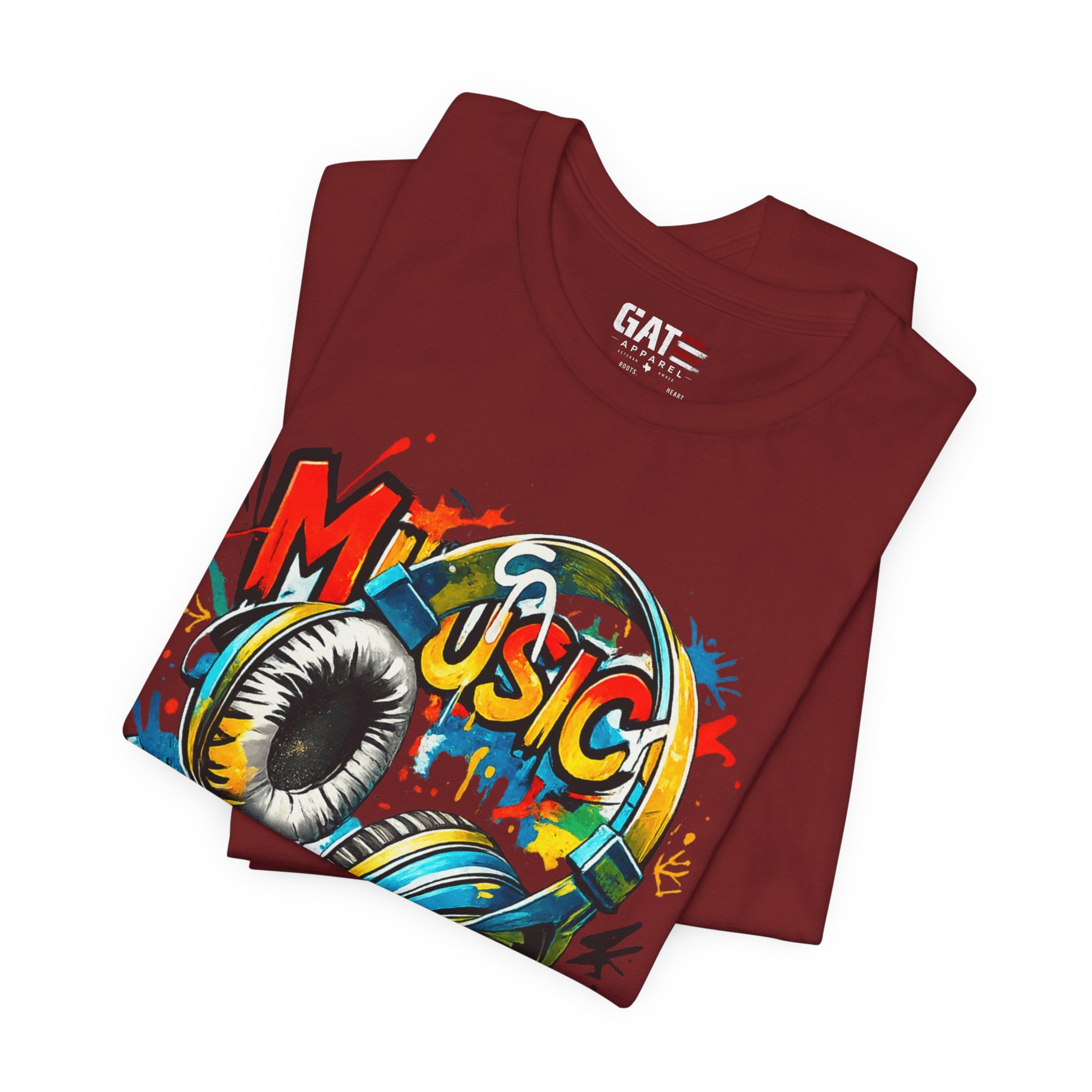 Urban Beats – Music Street Art Headphones Graphic Tee