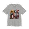Team USA World Cup Patriotic World Cup Trophy Tee with American Flag & Bold USA Design