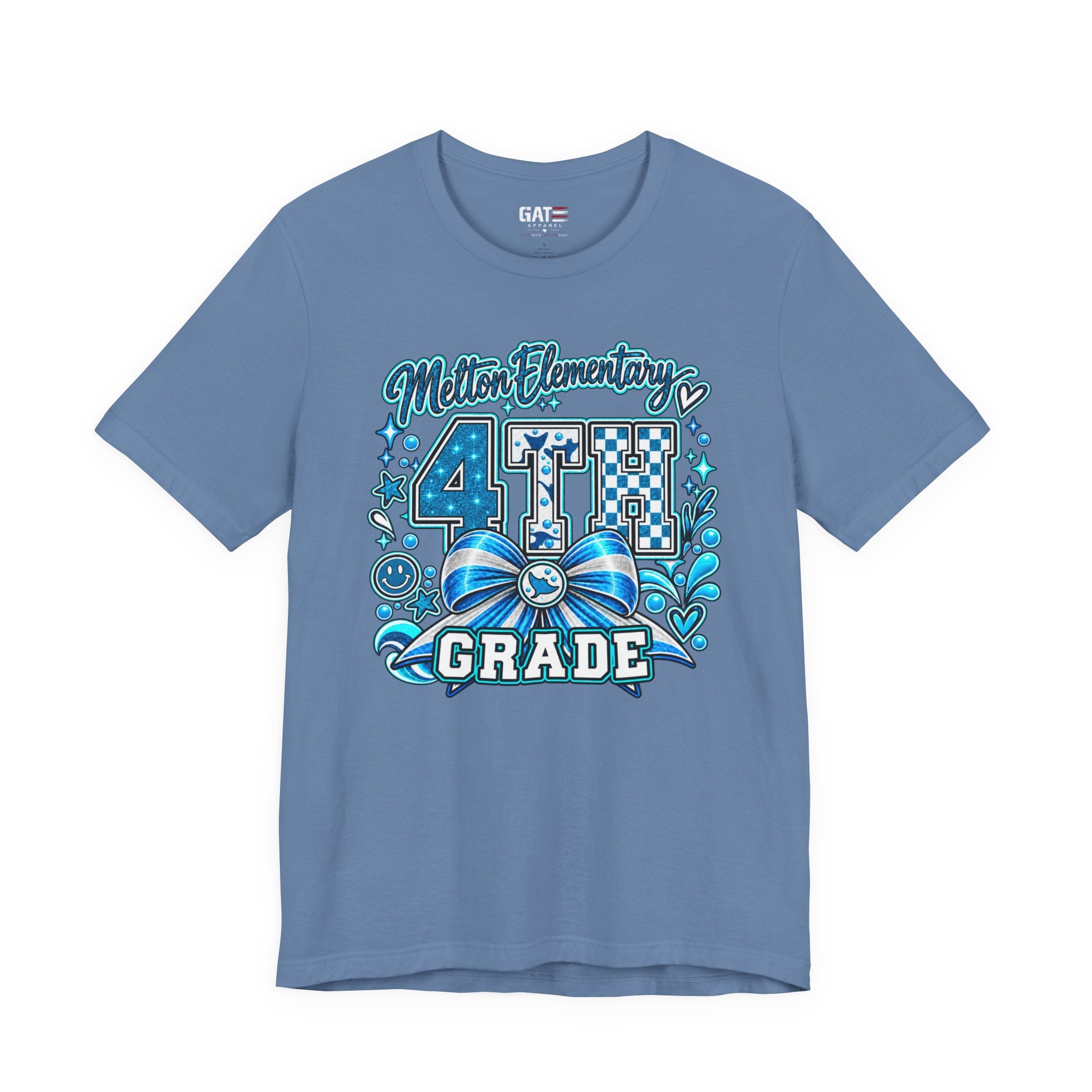 Melton 4th Grade School T‑Shirt — Bow Design