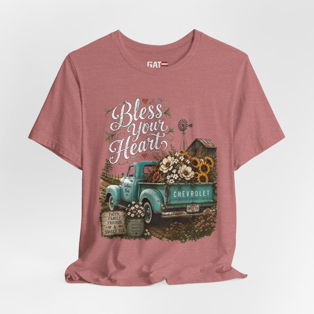 Funny Southern Shirt, Bless Your Heart Tee, Southern Humor Graphic Tee, Magnolia Floral Shirt, Country Girl Gift, Farmhouse Style Tee