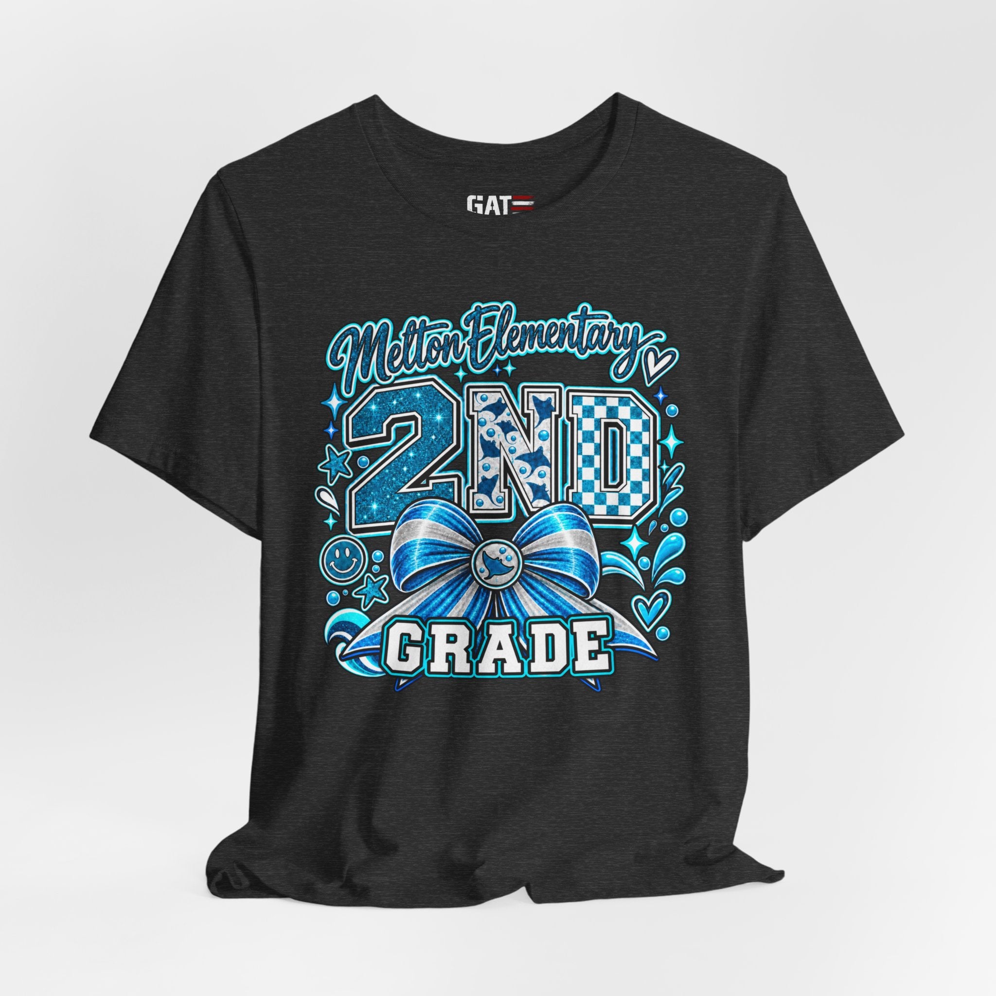 Melton 2nd Grade School T‑Shirt — Bow Design
