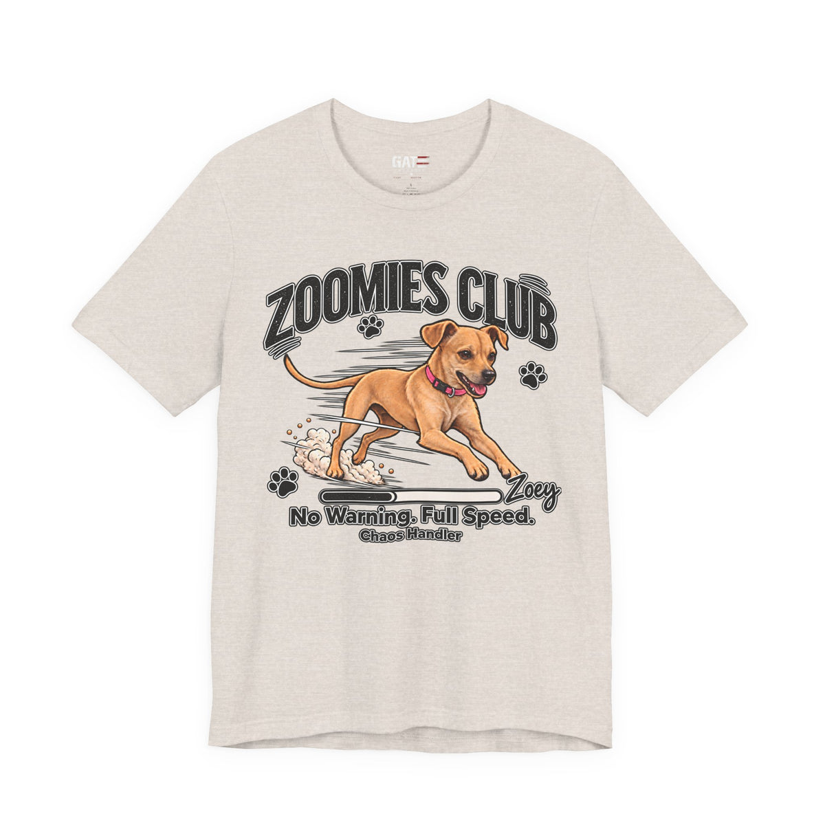 Personalized Zoomies Club Dog Shirt | Custom Pet Tee