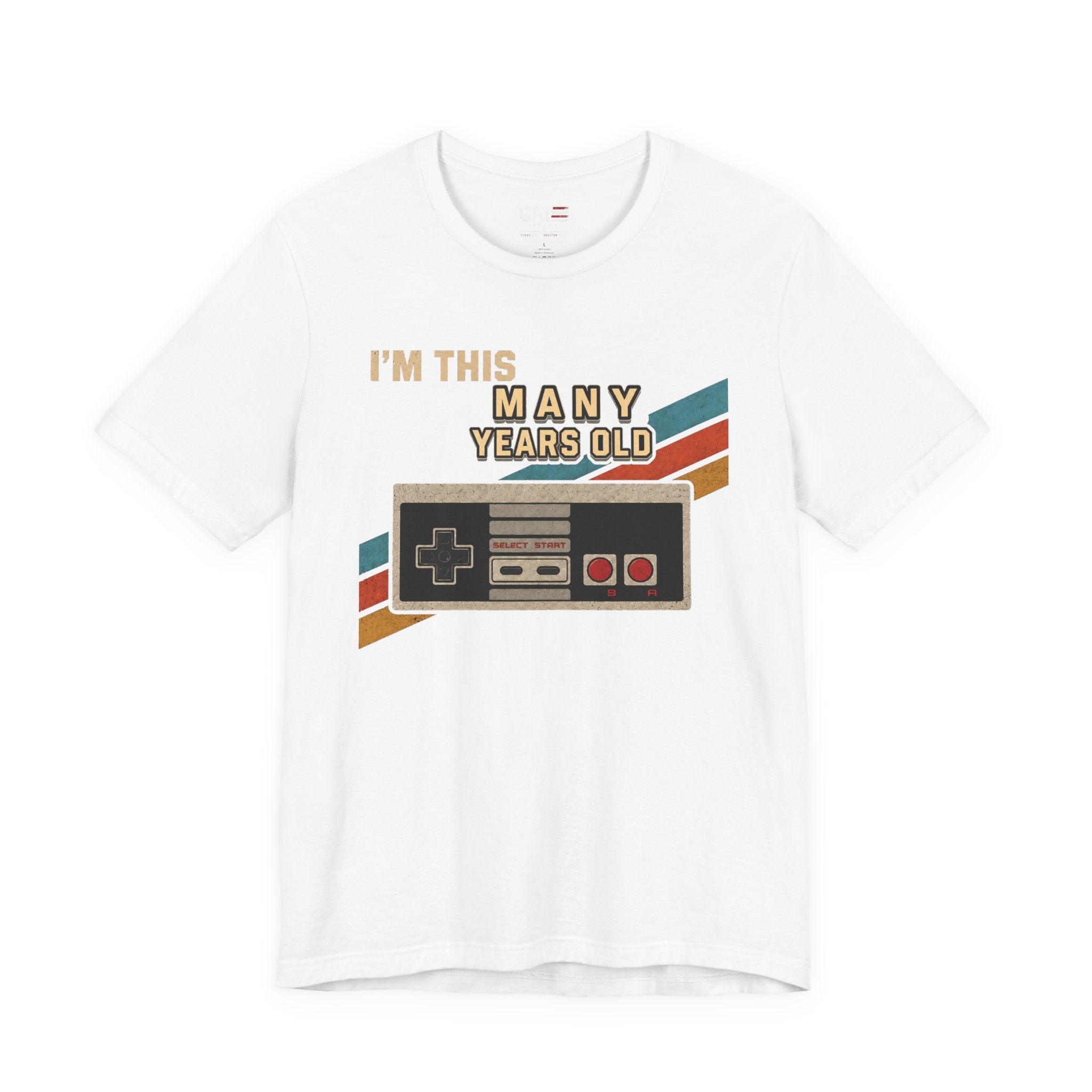 Retro Gaming Birthday Shirt, Gamer Gift for Men, I'm This Many Years Old Tee, 80s 90s Video Game Shirt, Classic Gamer Gift