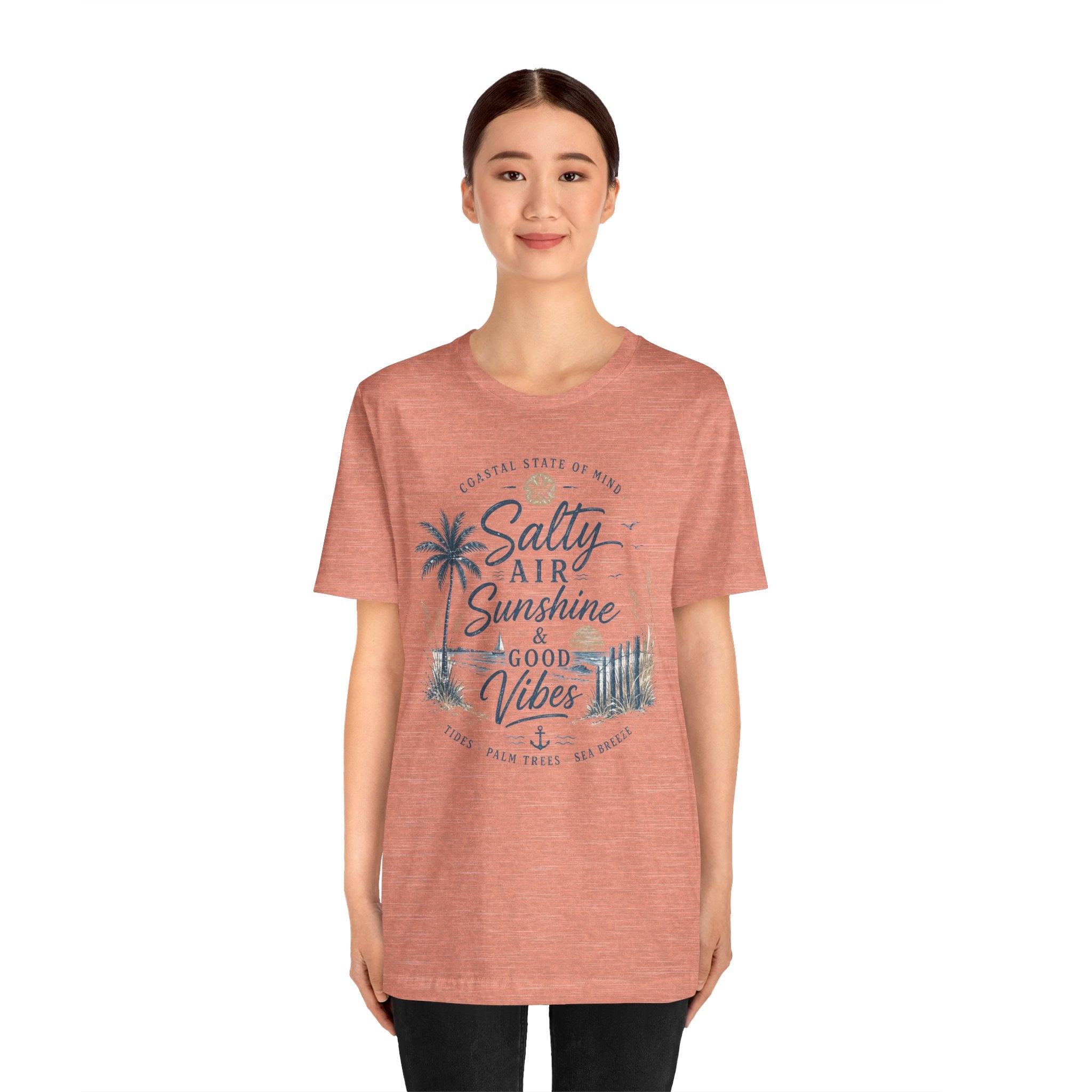 Salty Air Sunshine & Good Vibes Beach Tee