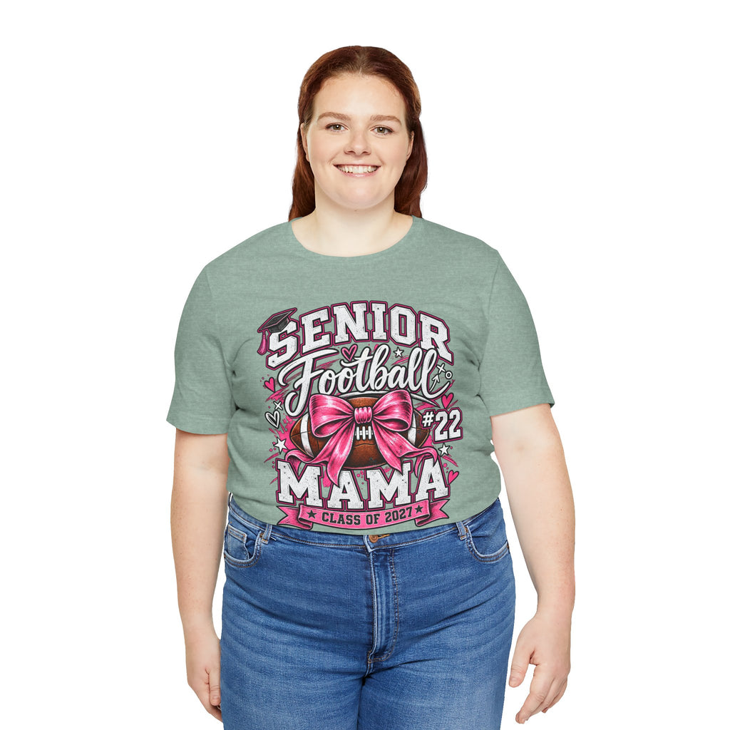 Football Mom Personalized Shirt Custom Player Name Number Helmet Game Day Tee