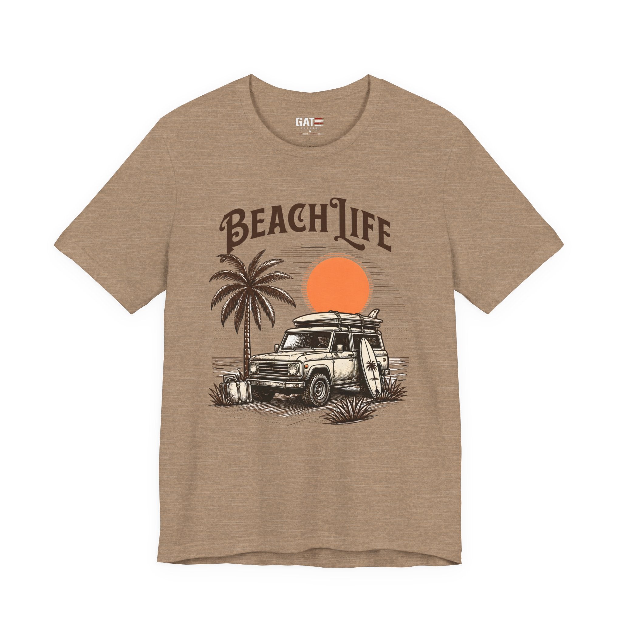 Beach Life Shirt, Retro VW Bus T Shirt, Vintage Camper Van Tee, Coastal Vacation Shirt, Summer Beach Graphic Tee, Surf Style Shirt, Van Life