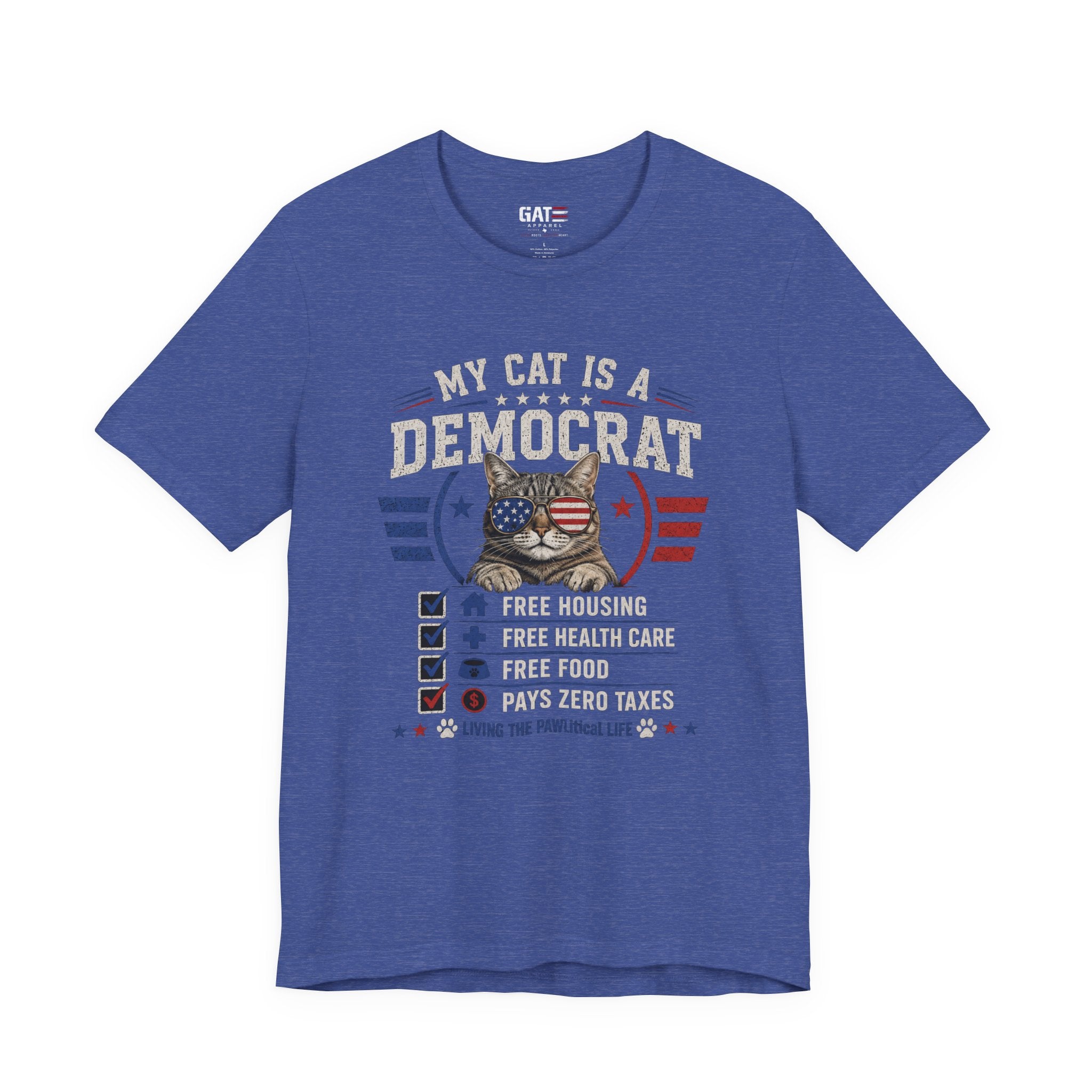 Funny Cat Lover Shirt, Political Humor Tee, Cat Mom Gift, Cat Dad Shirt, Patriotic Cat Lover Gift, Election Humor Tee