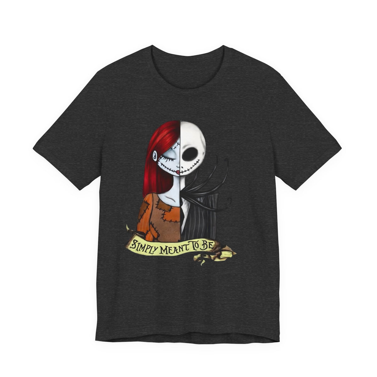 Nightmare Romance T-Shirt — "Simply Meant to Be" Jack & Sally Gothic Tee