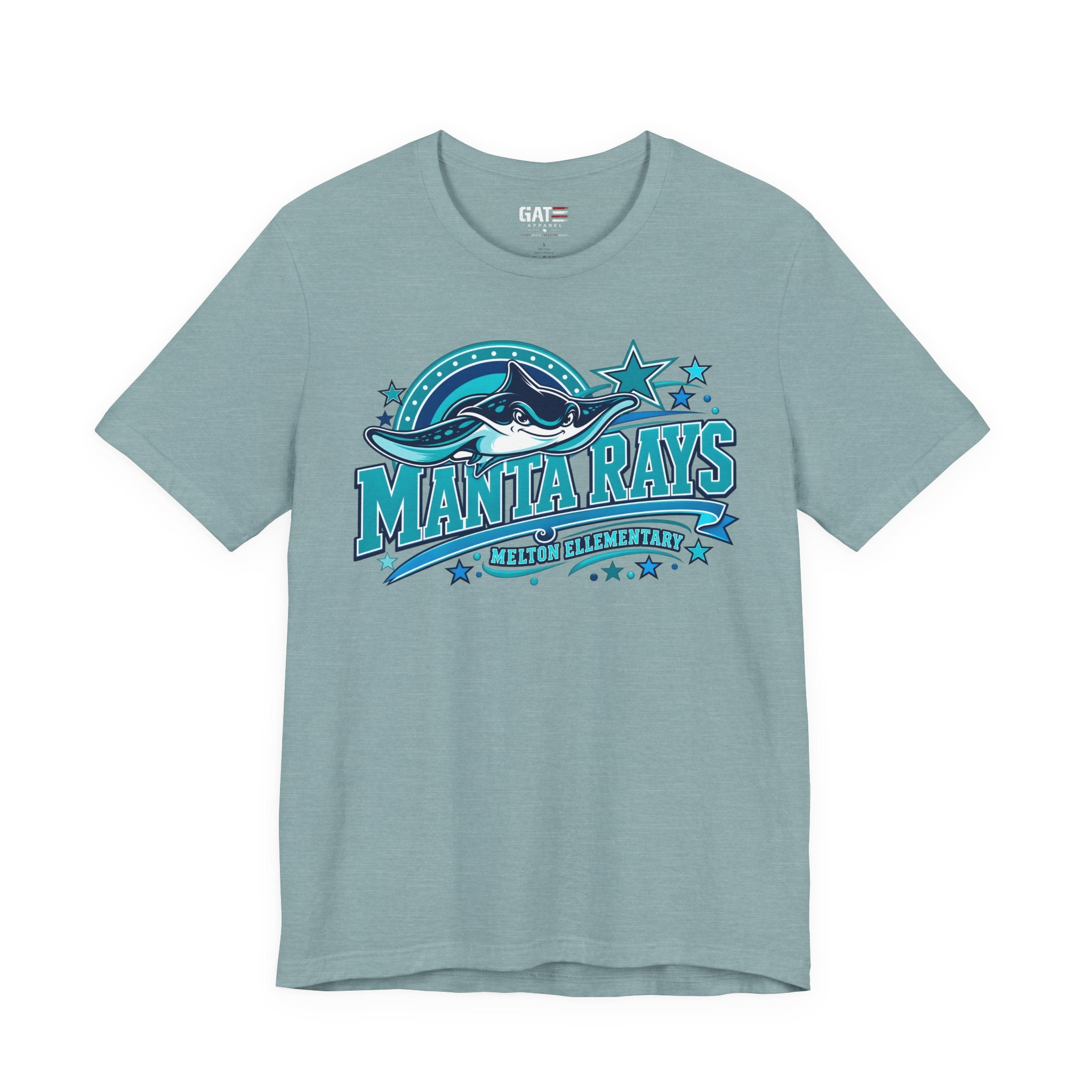 Melton Manta Rays Graphic Tee – Retro Ocean School Spirit Shirt