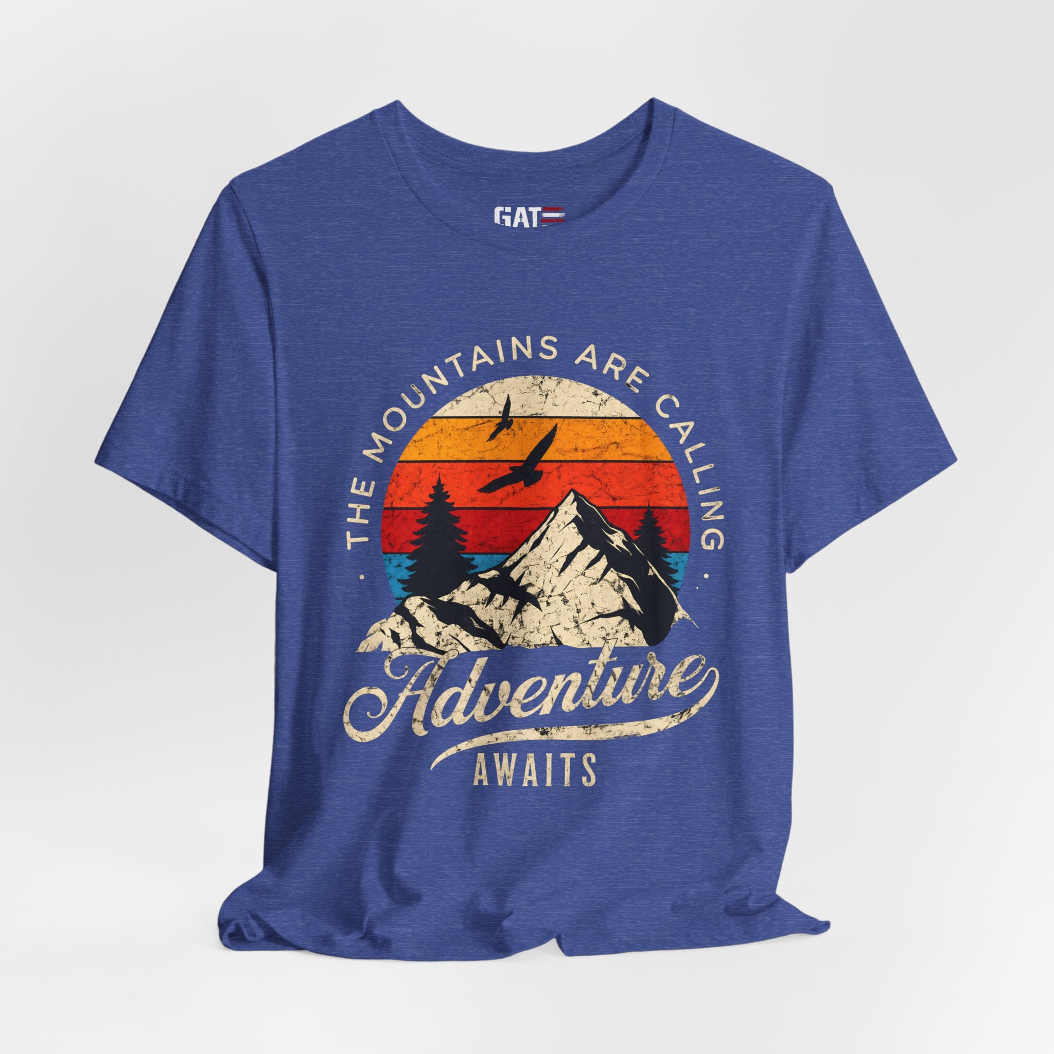 Mountain Adventure Shirt, The Mountains Are Calling Adventure Awaits Tee, Vintage Hiking T Shirt, Camping Shirt, Outdoor Lover Gift, Nature