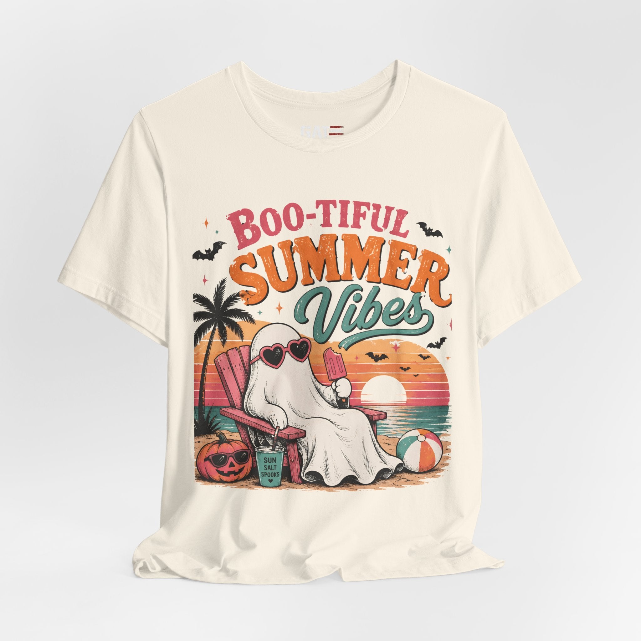 Summerween Shirt, Spooky Beach Shirt, Ghost Beach Tee, Halloween Beach Shirt, Coastal Halloween Tee, Tropical Ghost Shirt