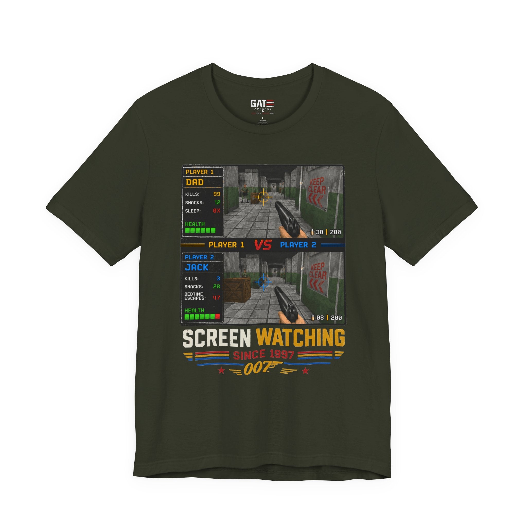 Personalized Shirt, Custom Gamer Shirt,GoldenEye 007 Shirt, Retro Gaming Shirt, N64 Gamer Gift, 90s Gaming Shirt, Father's Day Gift for Him