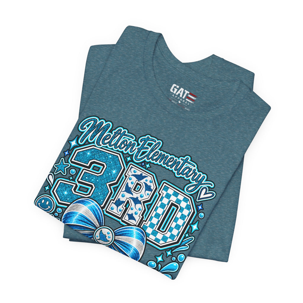 Melton 3rd Grade School T‑Shirt — Bow Design