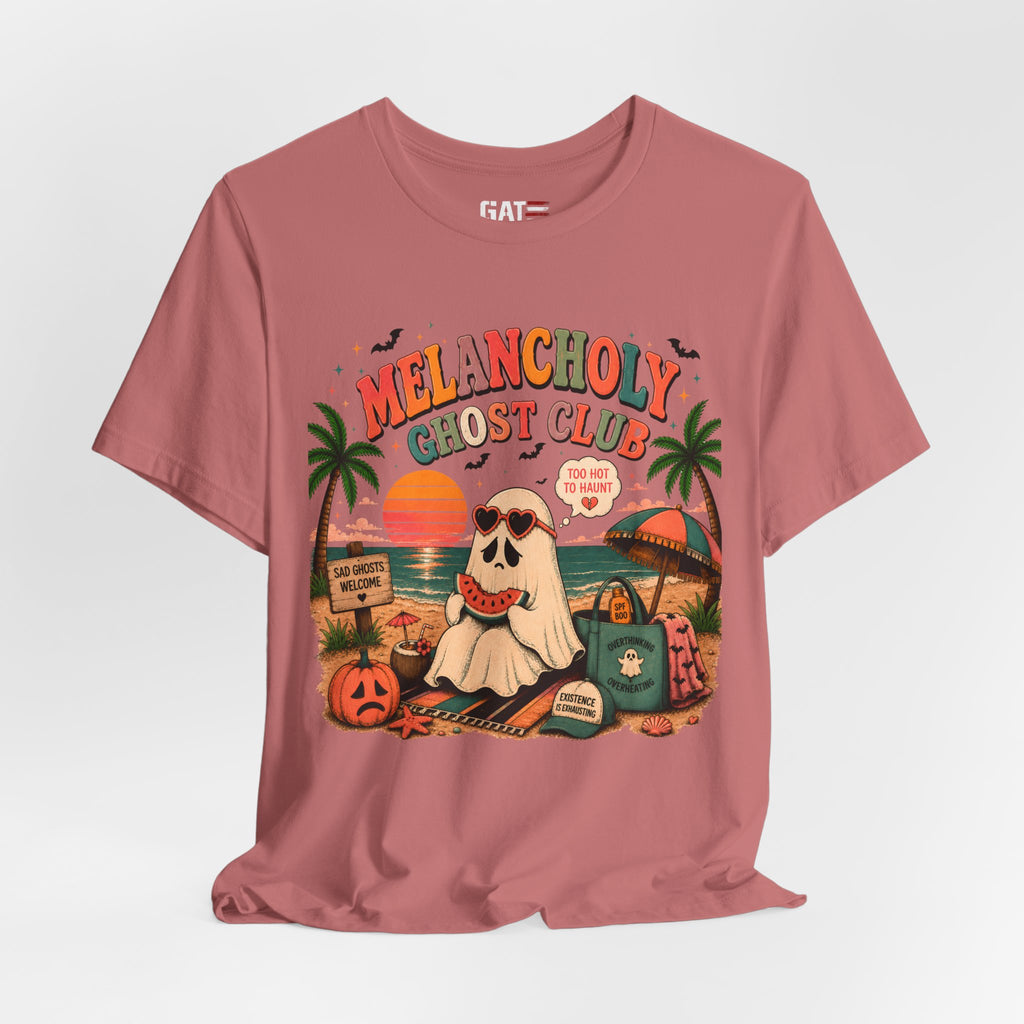 Summerween Shirt, Spooky Beach Shirt, Ghost Beach Tee, Halloween Beach Shirt, Coastal Halloween Tee, Tropical Ghost Shirt