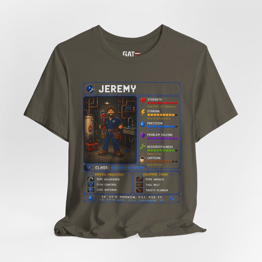 Custom Plumber RPG Character Shirt | Personalized Plumber Gift