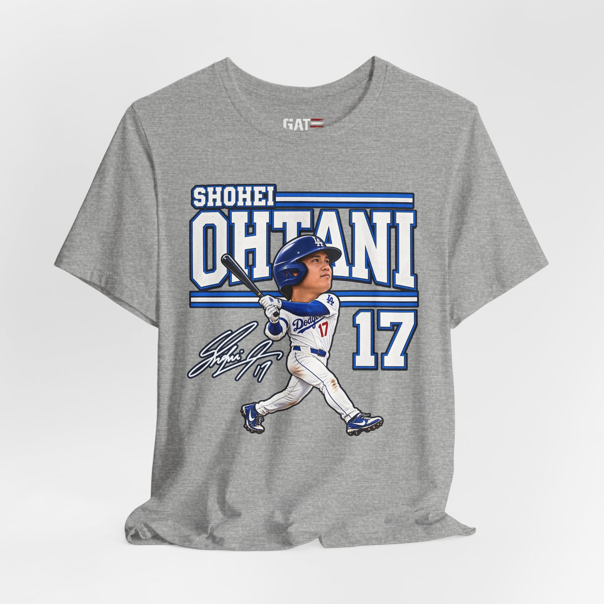 Shohei Ohtani Big Head Baseball Graphic Shirt – Los Angeles #17 Fan Tee