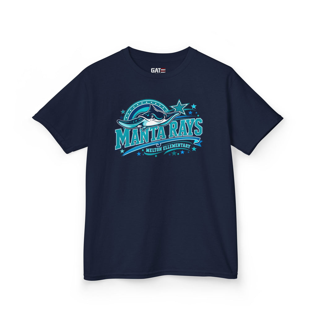 Melton Kids Tee — 'Manta Rays' Ocean Graphic Youth Tee