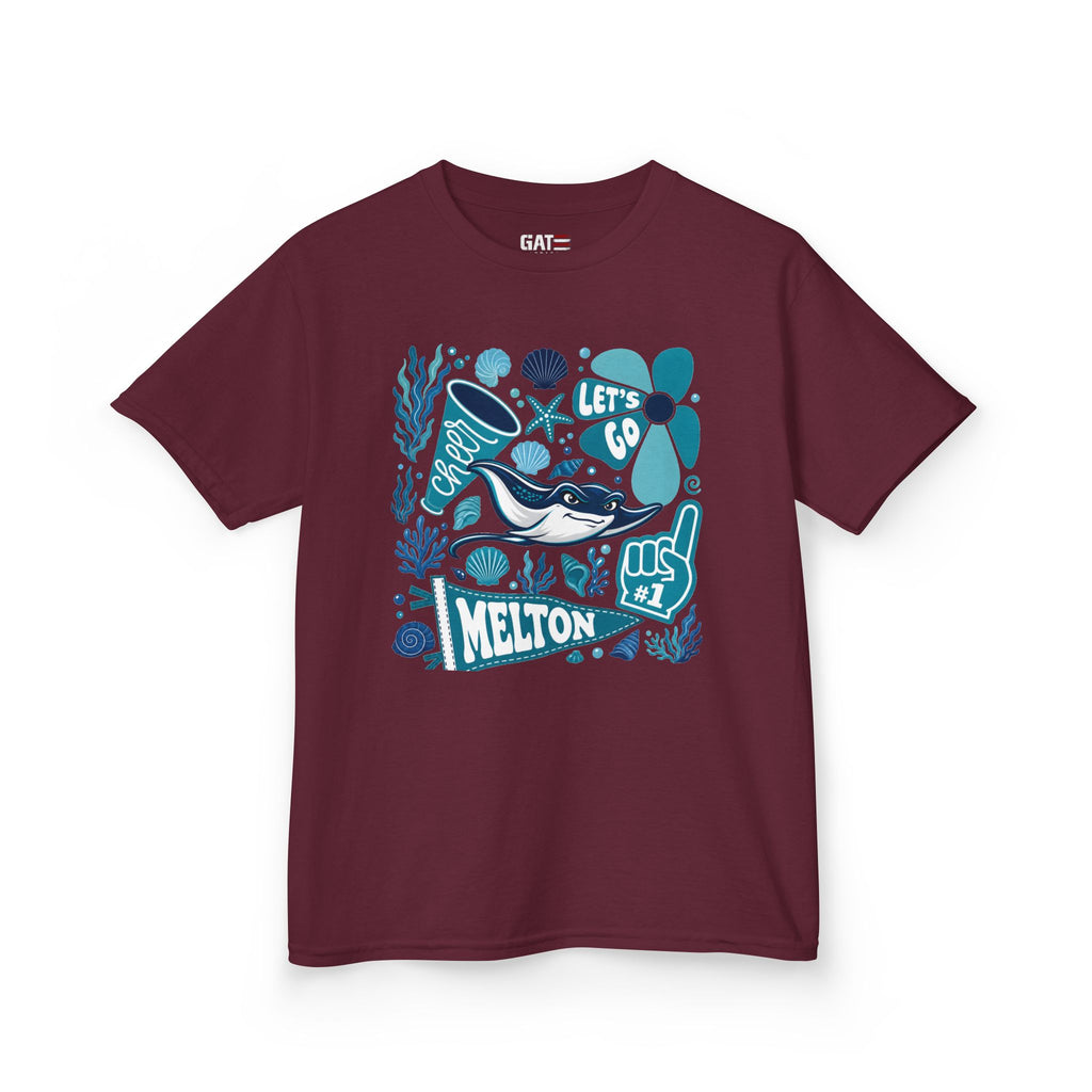 Melton Kids Tee — Blue Ocean Surf Graphic "Melton"