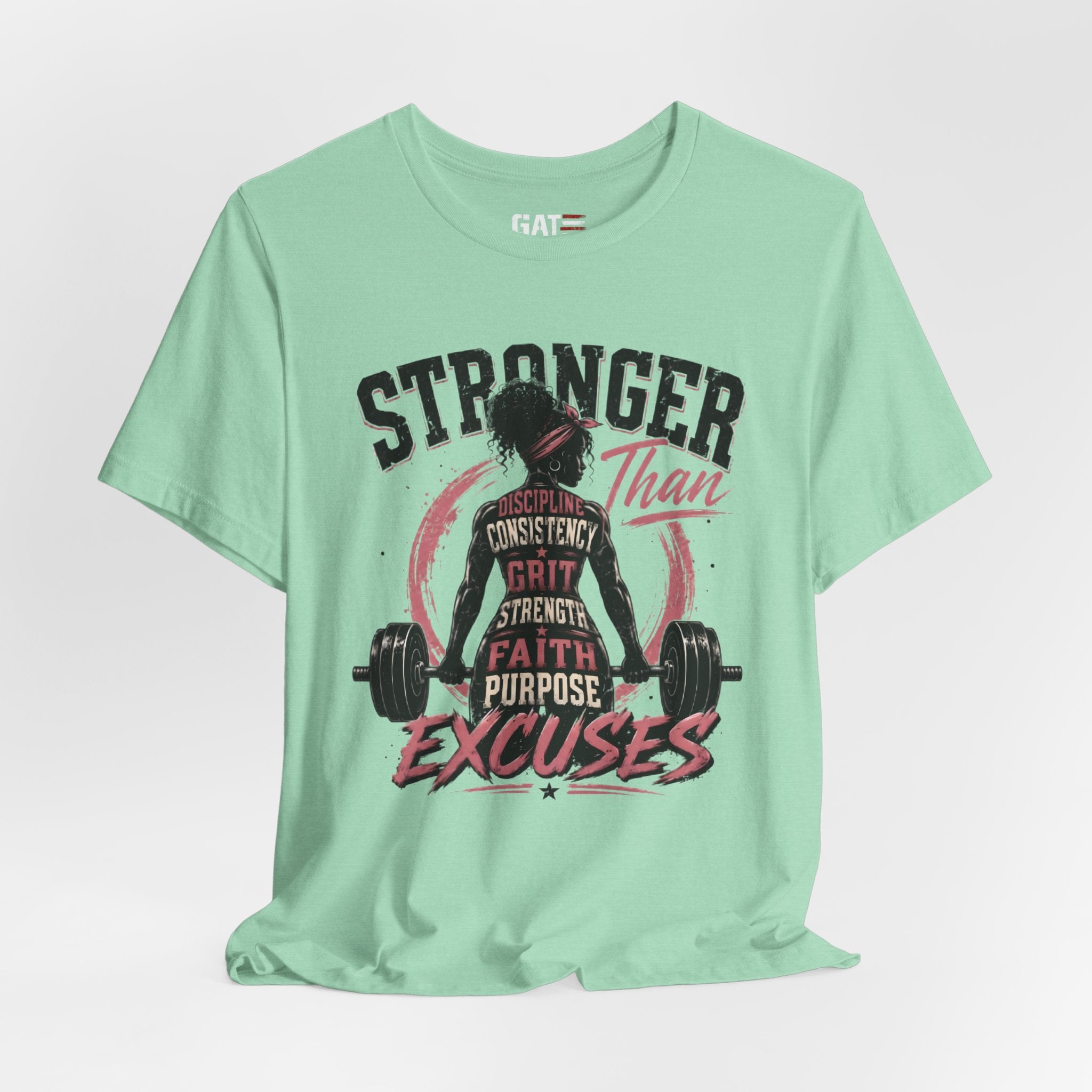 Stronger Than Excuses Shirt, Women's Gym Shirt, Motivational Workout Tee, Weightlifting Shirt, Fitness Gift for Her
