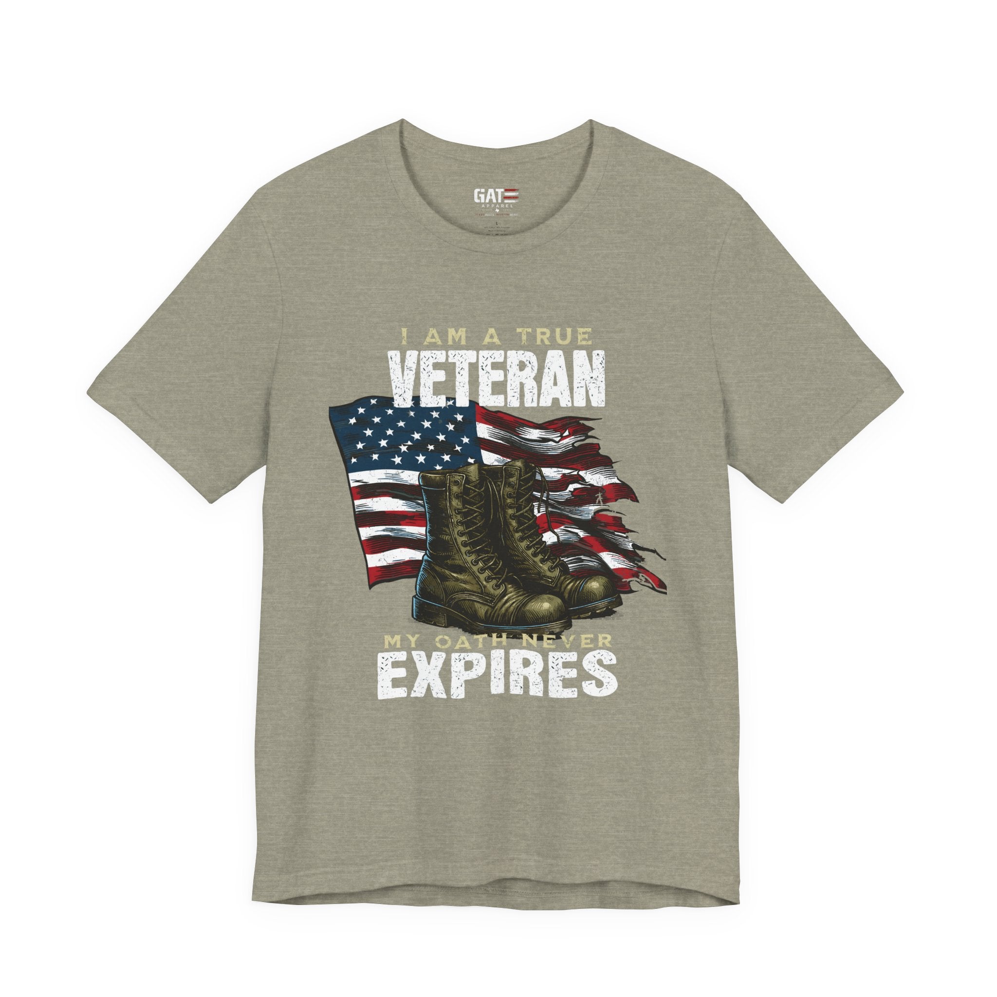 Veteran Shirt My Oath Never Expires, Proud Veteran Tee, Military Boots American Flag Shirt, Patriotic Veteran Gift for Men or Women
