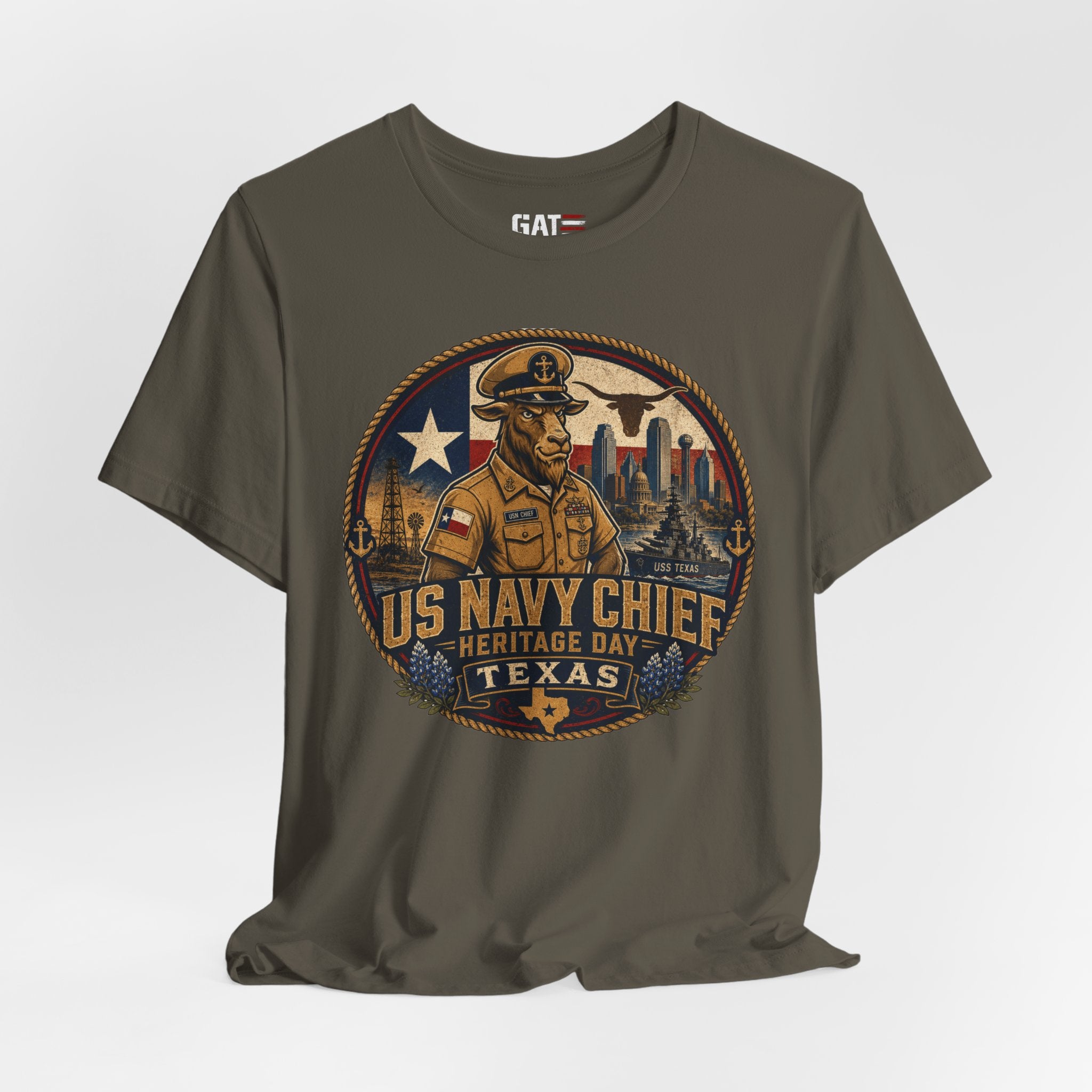US Navy Chief Heritage Day Texas Shirt, Navy Chief Goat Shirt, Chief Petty Officer Gift, Military Pride Tee, Navy Veteran