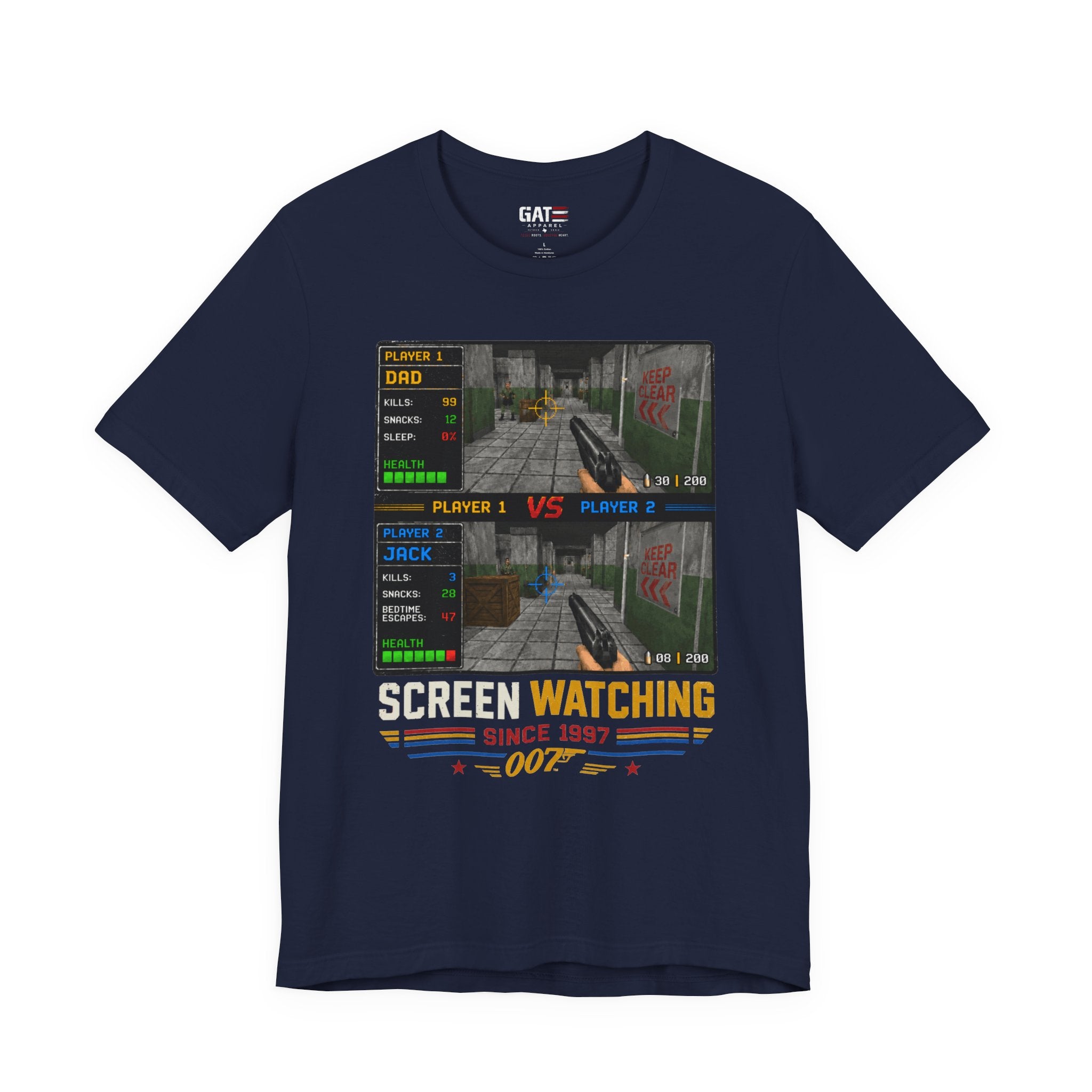 Personalized Shirt, Custom Gamer Shirt,GoldenEye 007 Shirt, Retro Gaming Shirt, N64 Gamer Gift, 90s Gaming Shirt, Father's Day Gift for Him