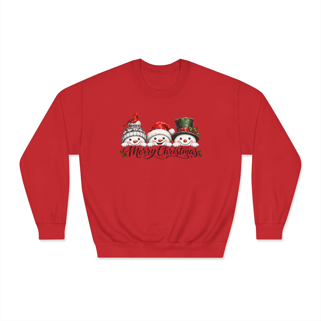 Merry Christmas Snowman Crewneck Sweatshirt - product mockup view 9