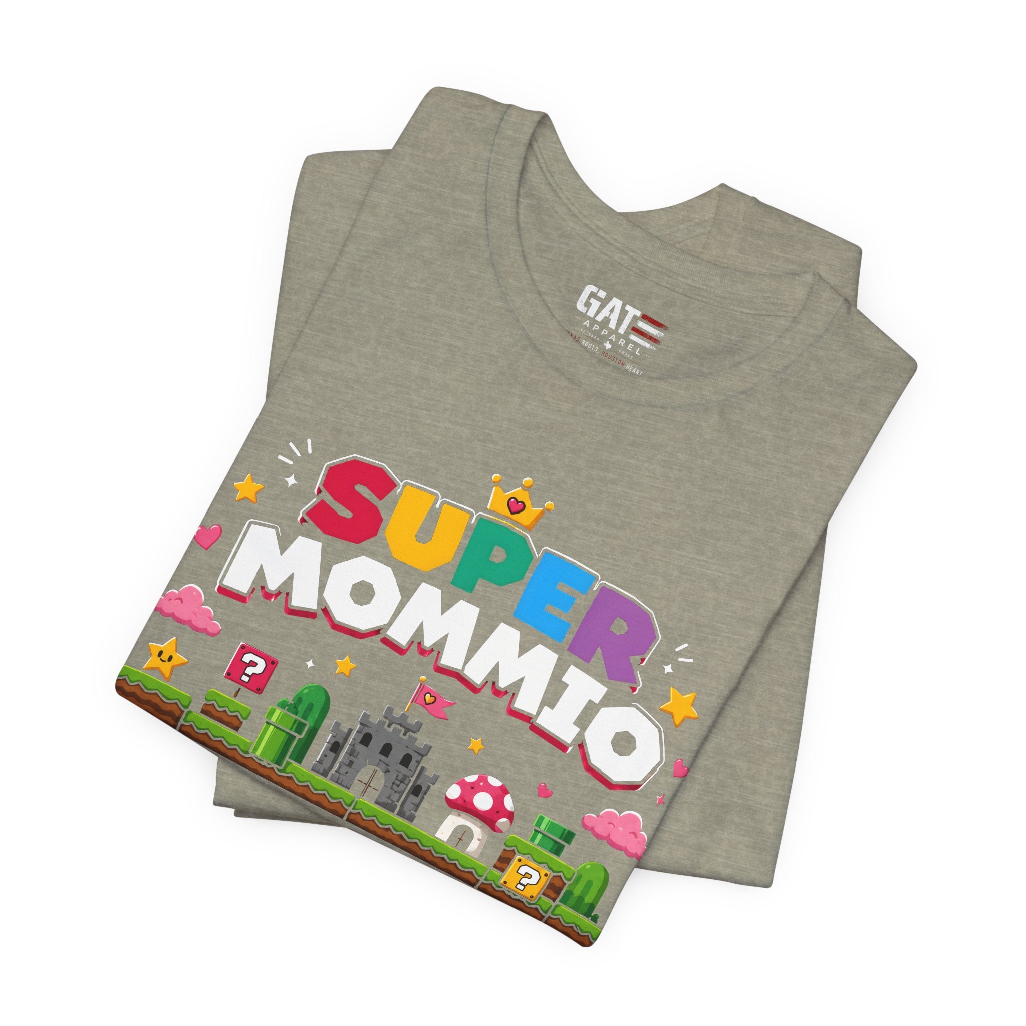 Super Mommio pixel game design T-Shirt | Retro video game mom tee