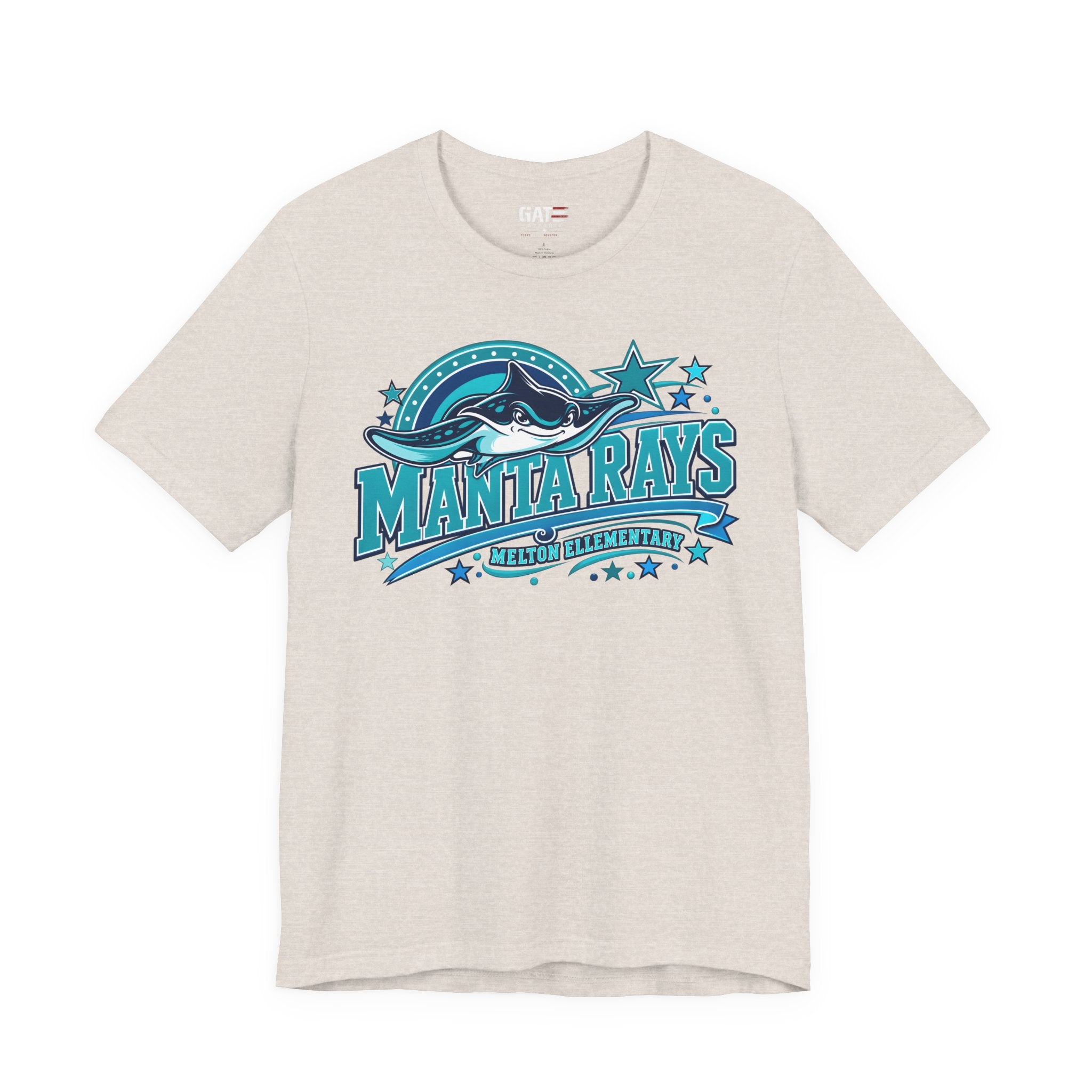 Melton Manta Rays Graphic Tee – Retro Ocean School Spirit Shirt
