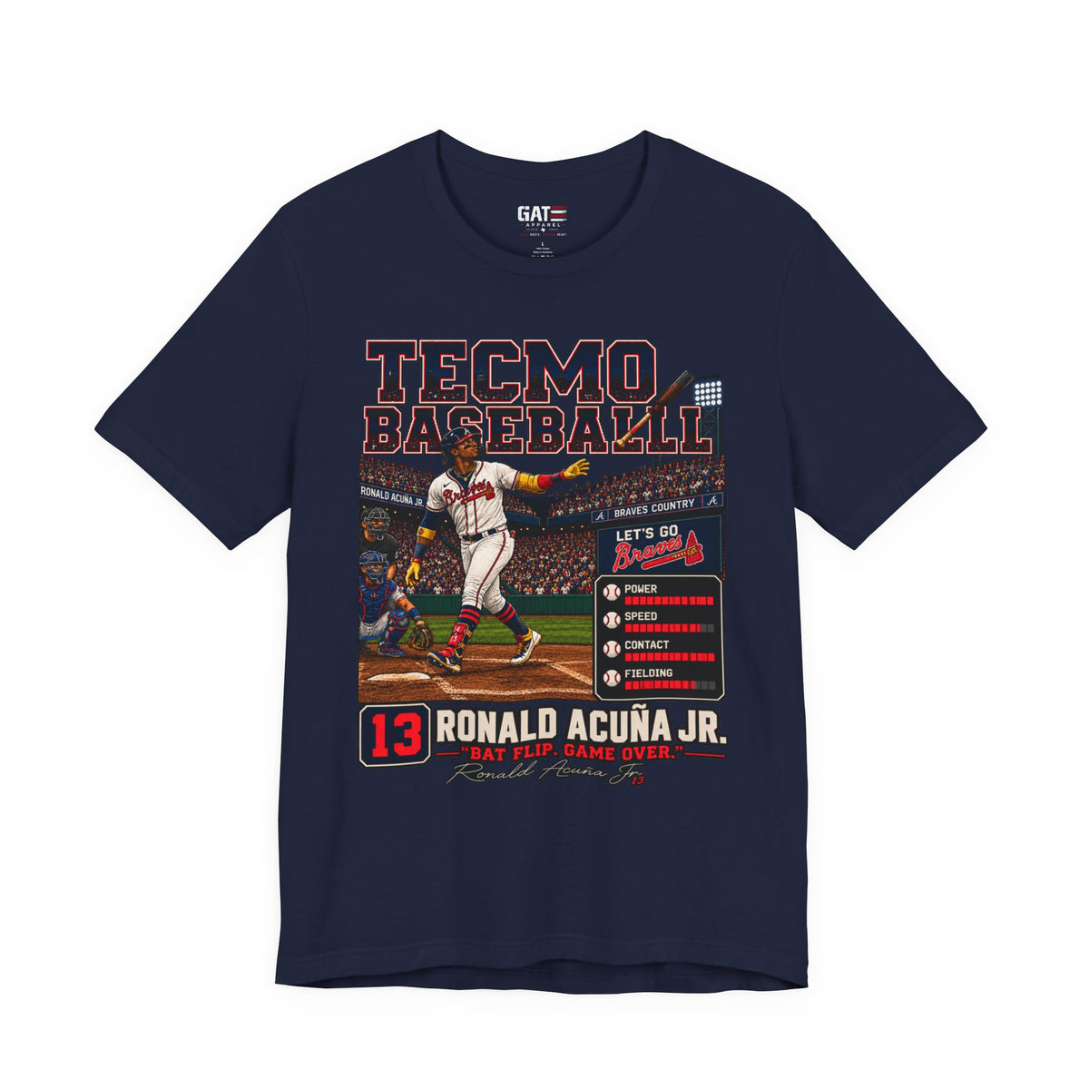 Atlanta Braves – Ronald Acuña Jr. – Tee — Retro Arcade Baseball T-Shirt