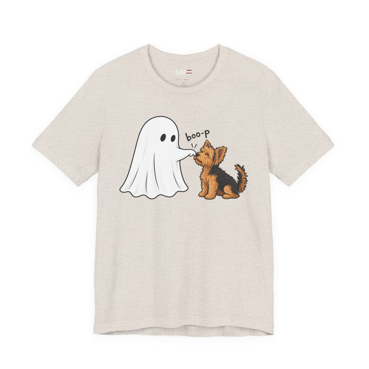Halloween Ghost & Terrier— "boo-p" Cute Dog Halloween T-Shirt