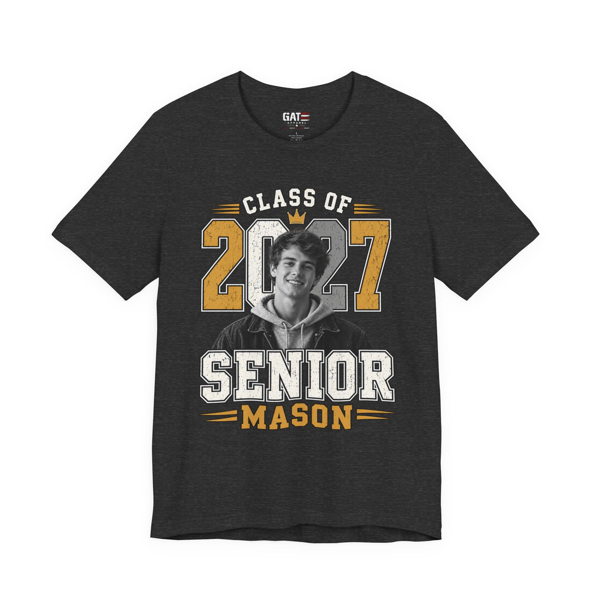 Personalized Senior 2027 Custom Photo Shirt | Graduation Tee