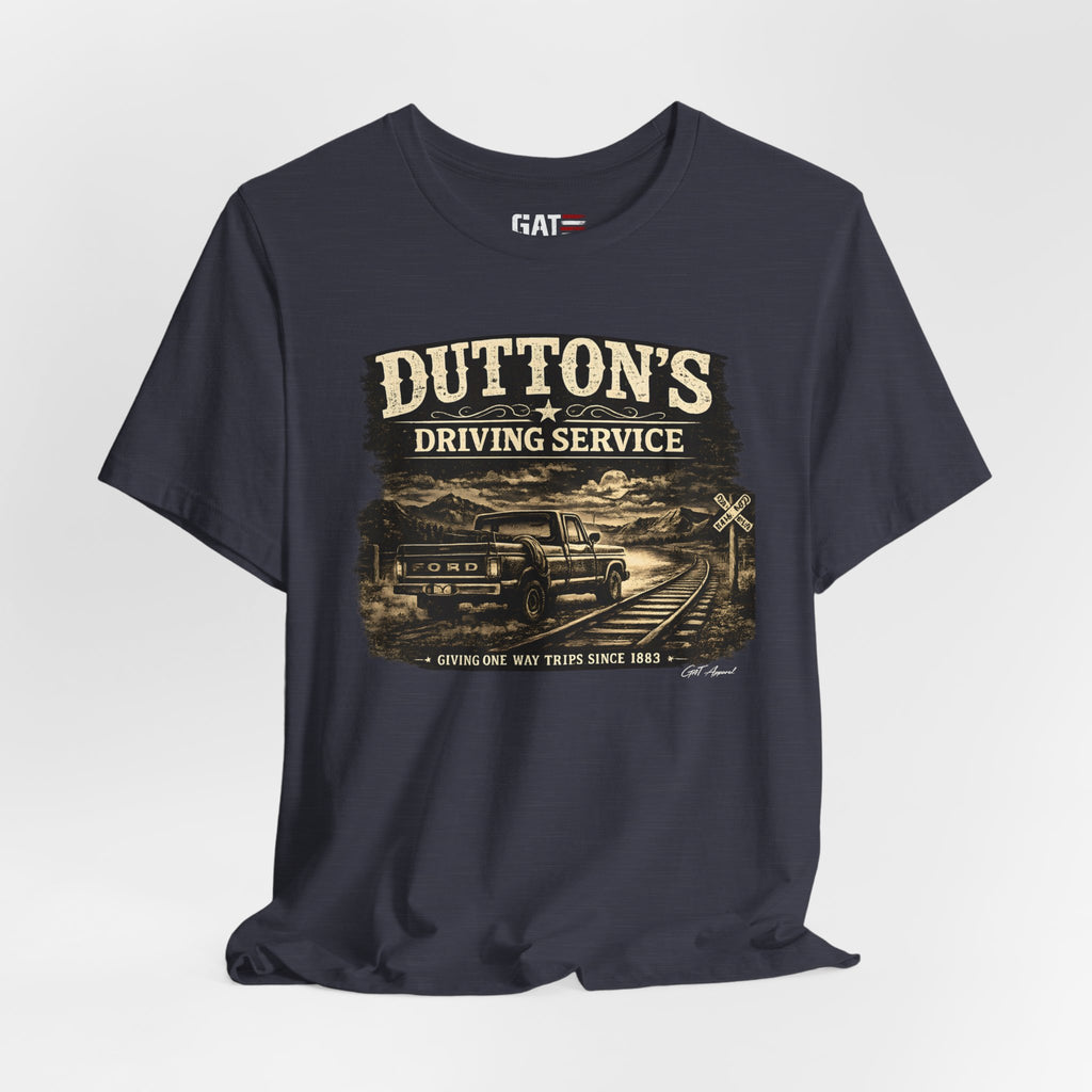 Dutton's Driving Service Shirt | Yellowstone Inspired VintageTee | Cowboy Ranch Graphic T-Shirt | Country Truck Shirt | Bella Canvas