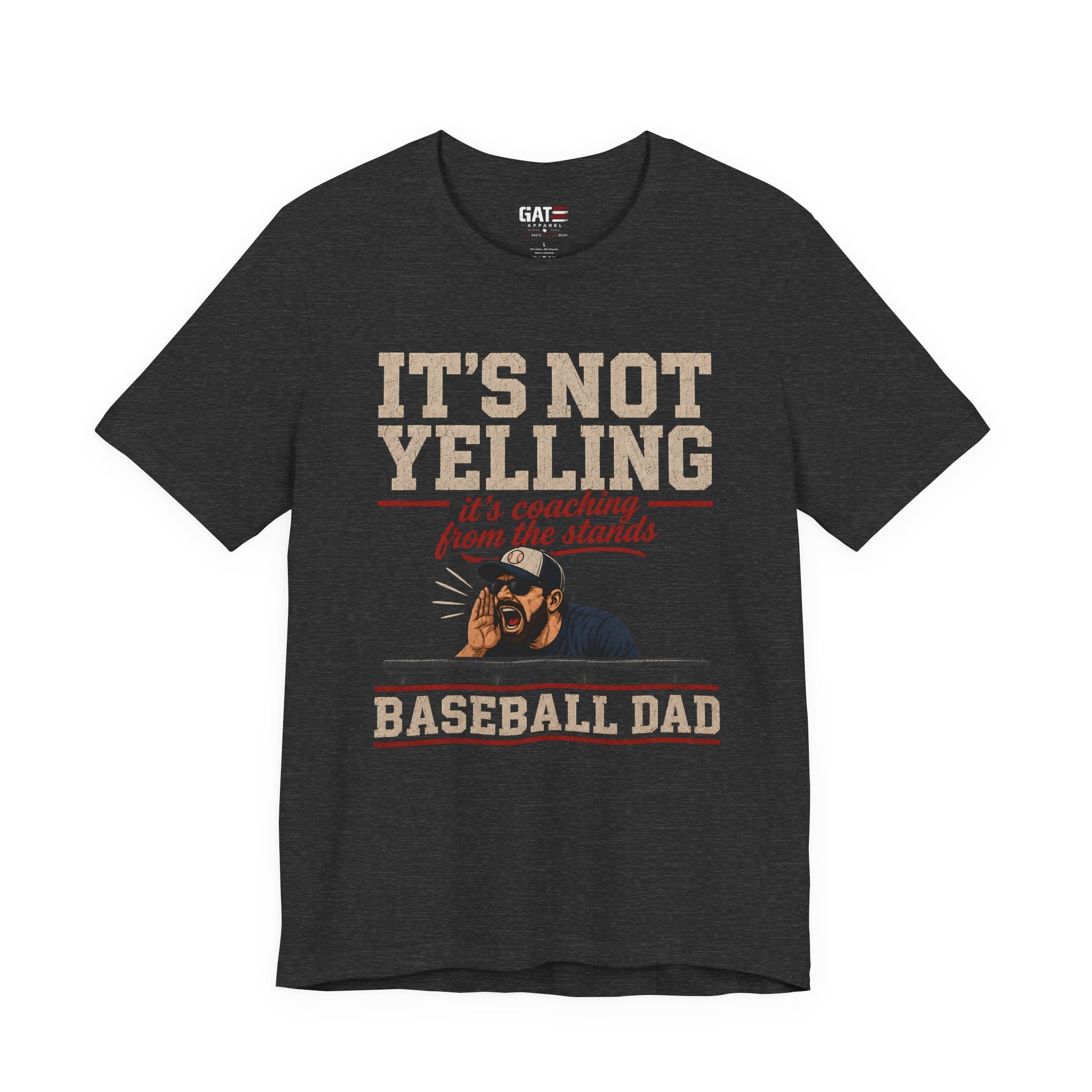It's Not Yelling It's Coaching From The Stands Baseball Dad Shirt, Funny Baseball Dad Tee, Travel Ball Dad Gift Father's Day