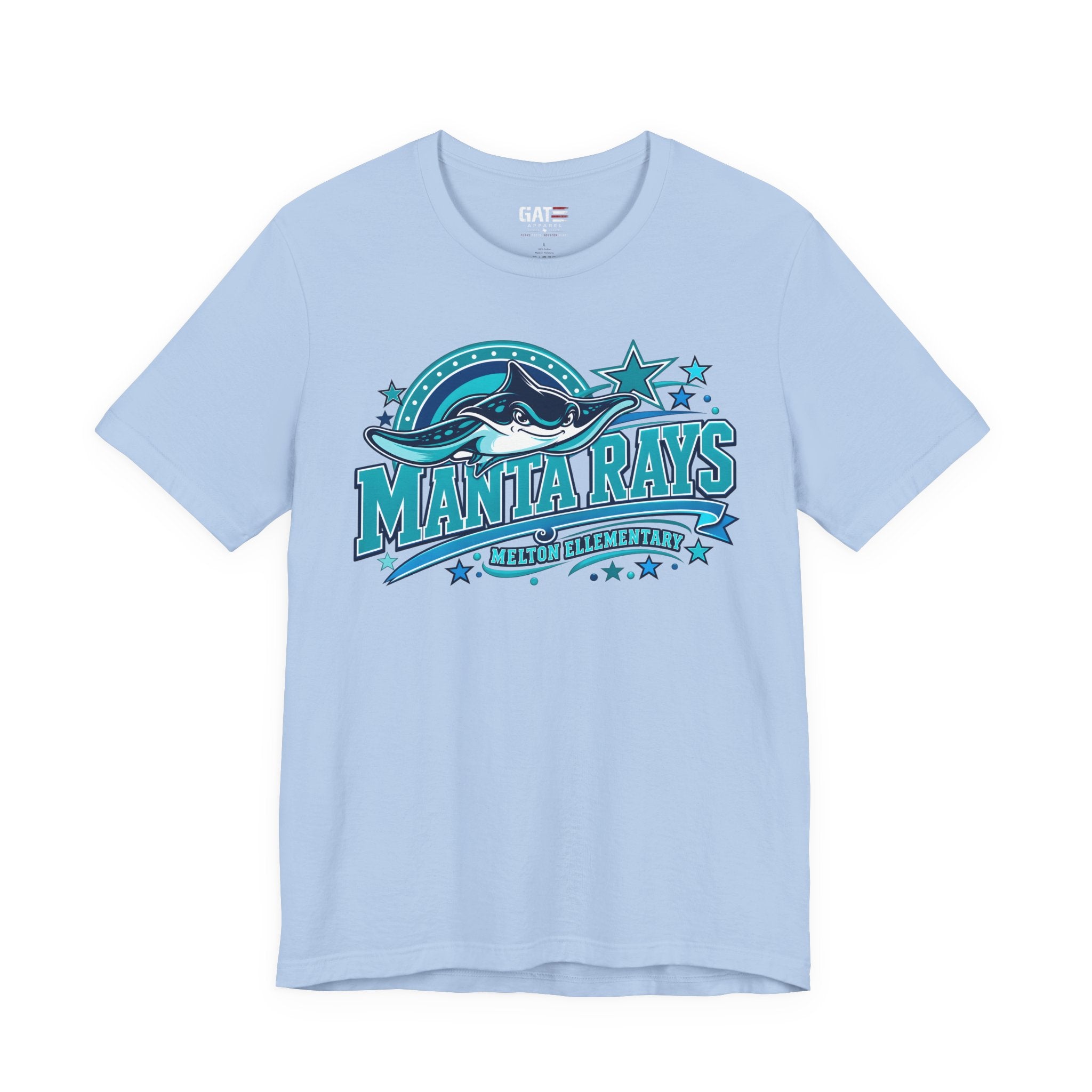 Melton Manta Rays Graphic Tee – Retro Ocean School Spirit Shirt