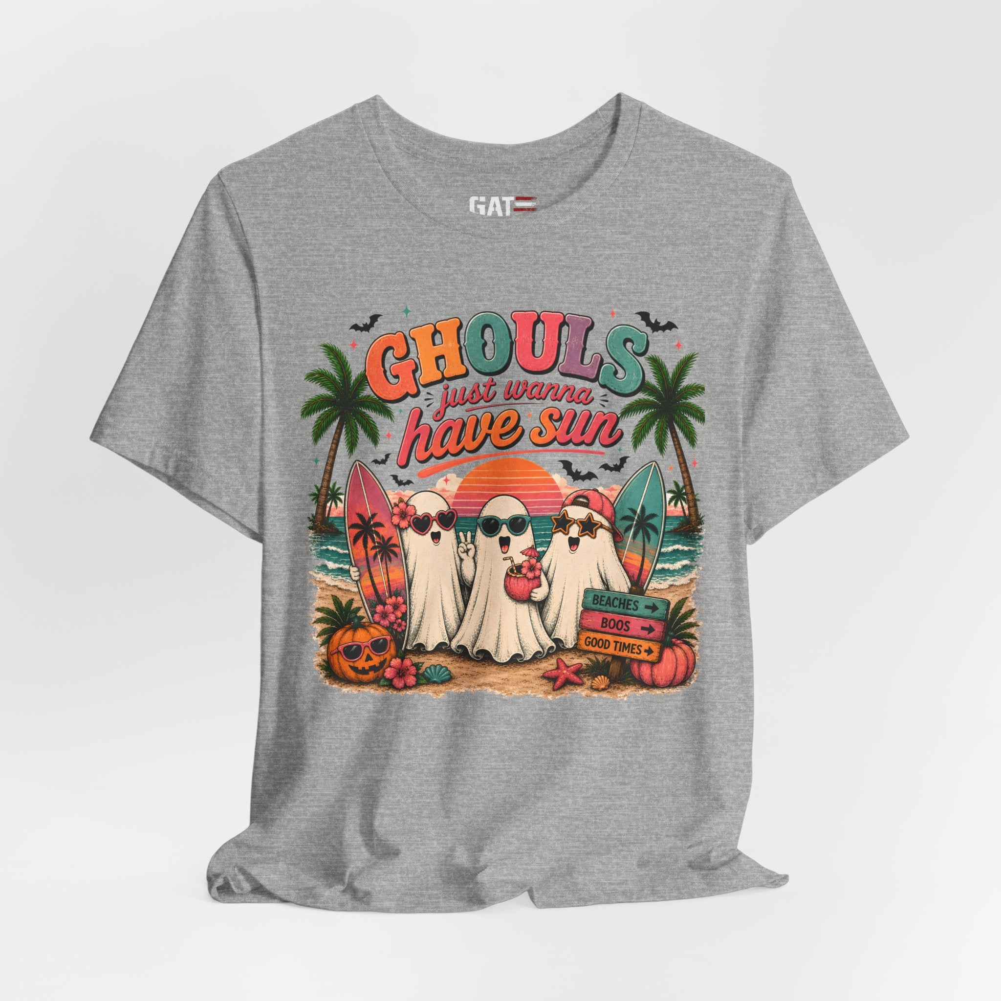 Summerween Shirt, Spooky Beach Shirt, Ghost Beach Tee, Halloween Beach Shirt, Coastal Halloween Tee, Tropical Ghost Shirt