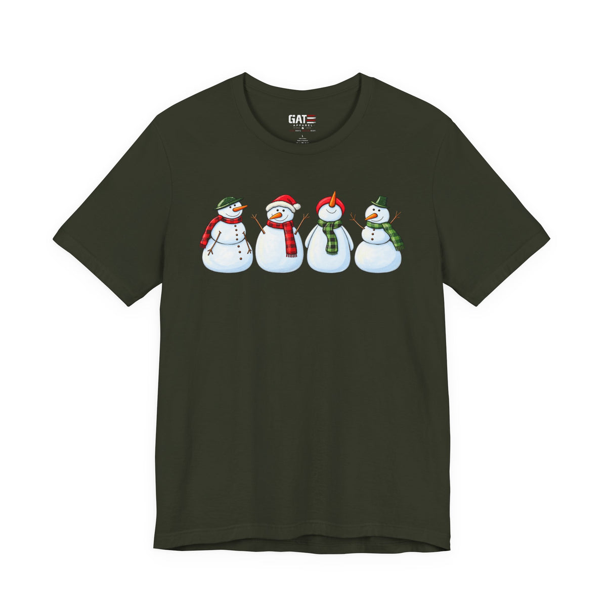 Snowman Winter Graphic T-Shirt - product mockup view 13