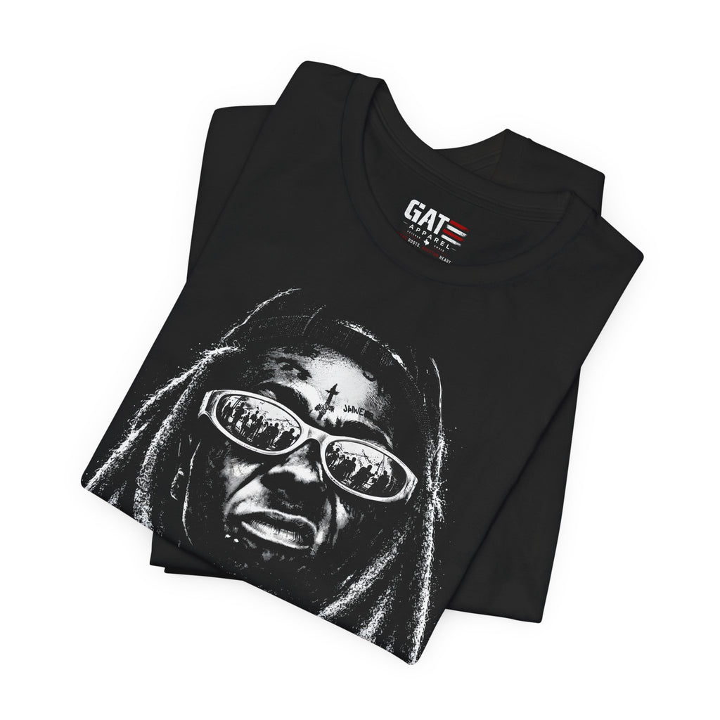 Lil'Wayne Graphic Tee|Weezy|Grayscale Portrait T-Shirt