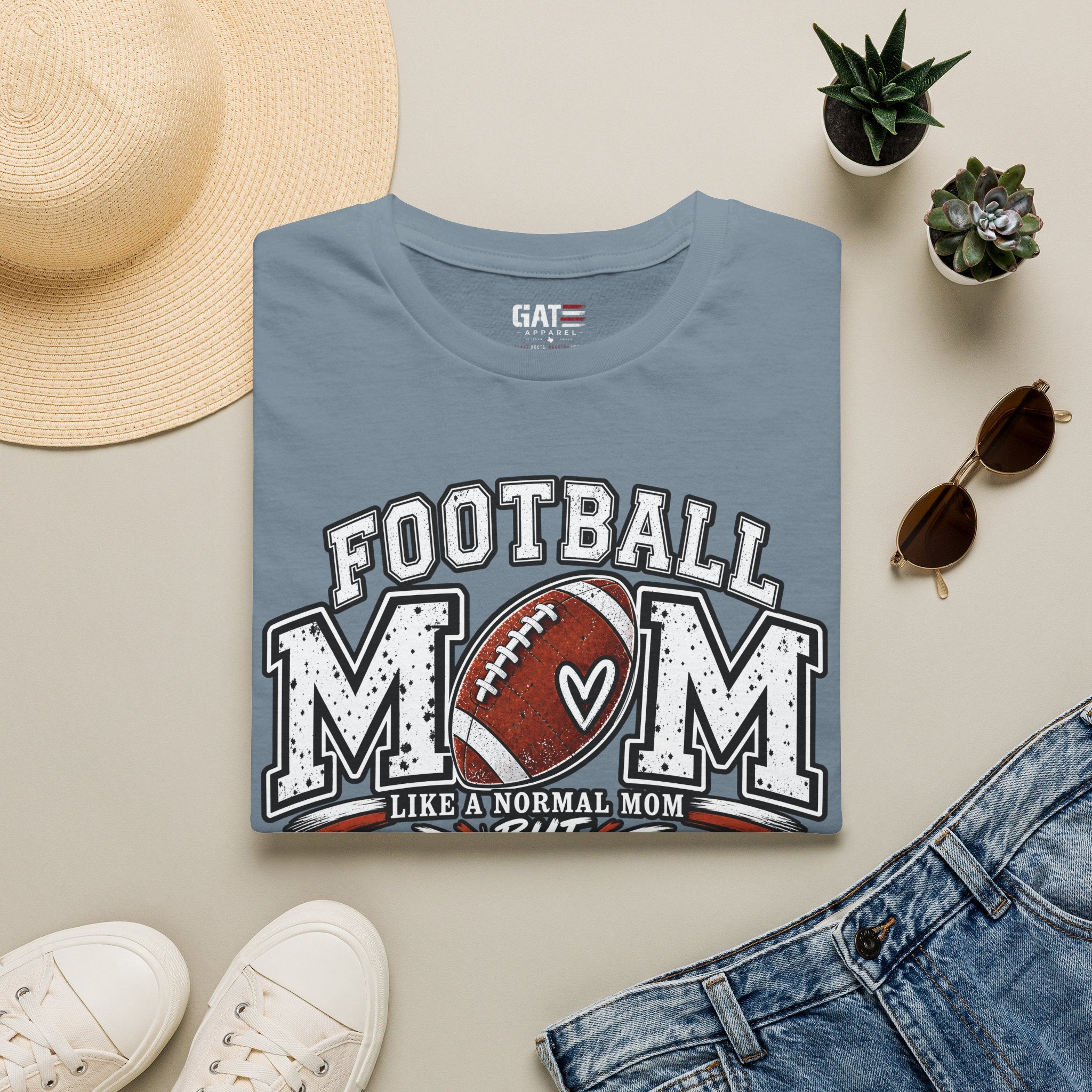 Football Mom Gildan Soft Style T-Shirt — Loud & Proud Vintage Football Mom Tee