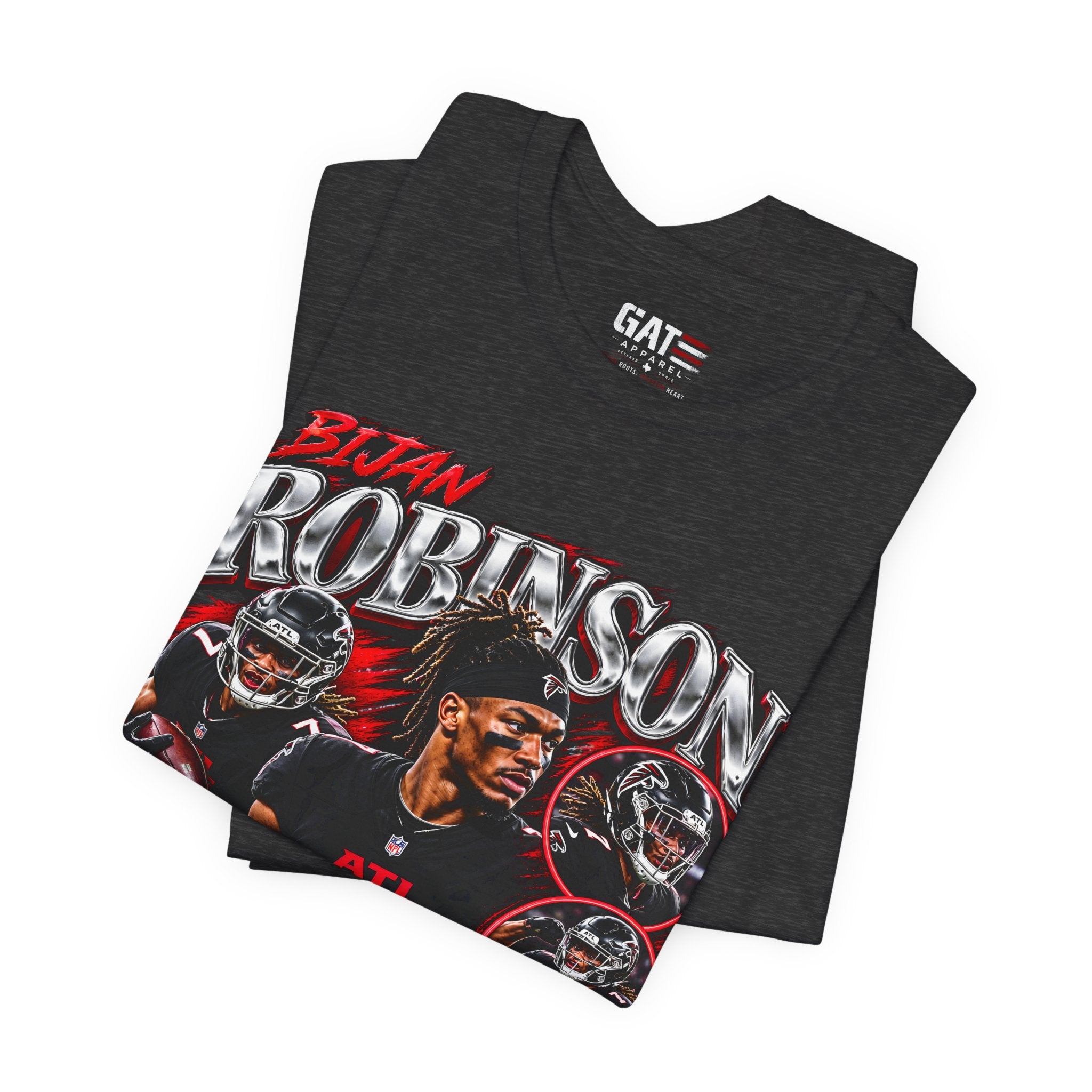 Bijan Robinson Atlanta Falcons Tee Retro Player Graphic T-Shirt