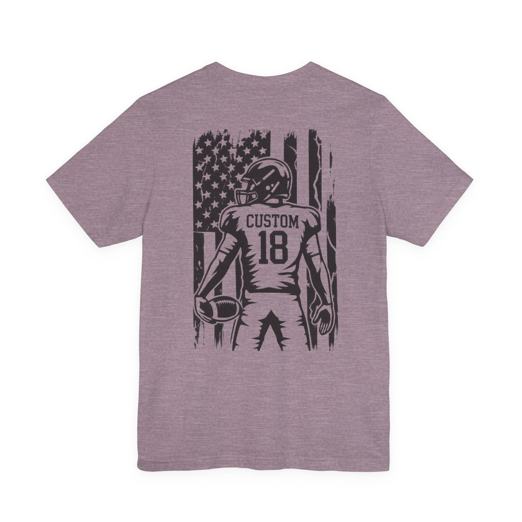 Football Mom Personalized Shirt Custom Player Name Number Helmet Game Day Tee