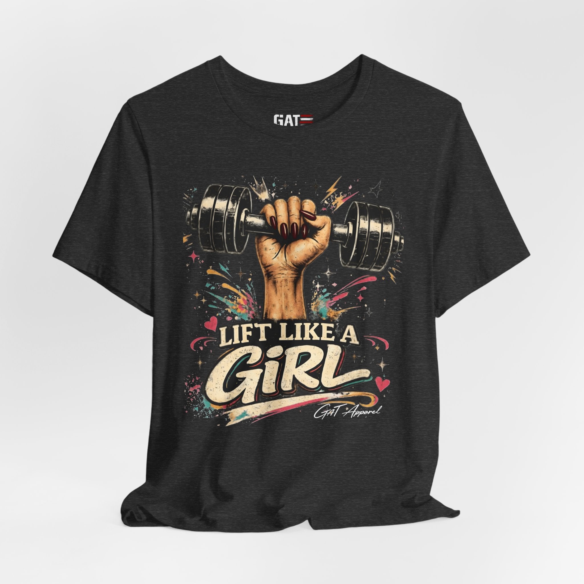 Lift Like A Girl Shirt, Women's Gym Shirt, Weightlifting Tee, Cute Fitness Shirt, Workout Gift for Women