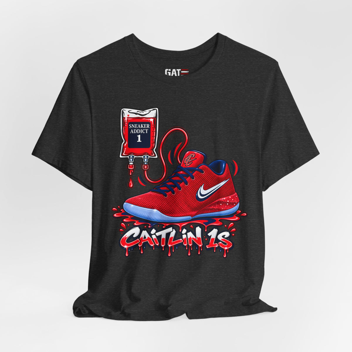 Caitlin Clark Caitlin 1s Addict Red Sneaker Shirt