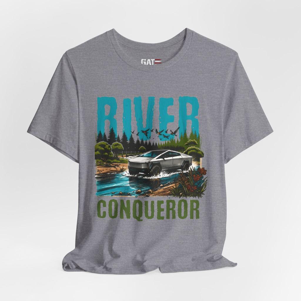 Cybertruck River Conqueror Shirt, Tesla Cybertruck Off Road Tee, Adventure Truck Shirt, Camping Shirt, Outdoor Lover Gift