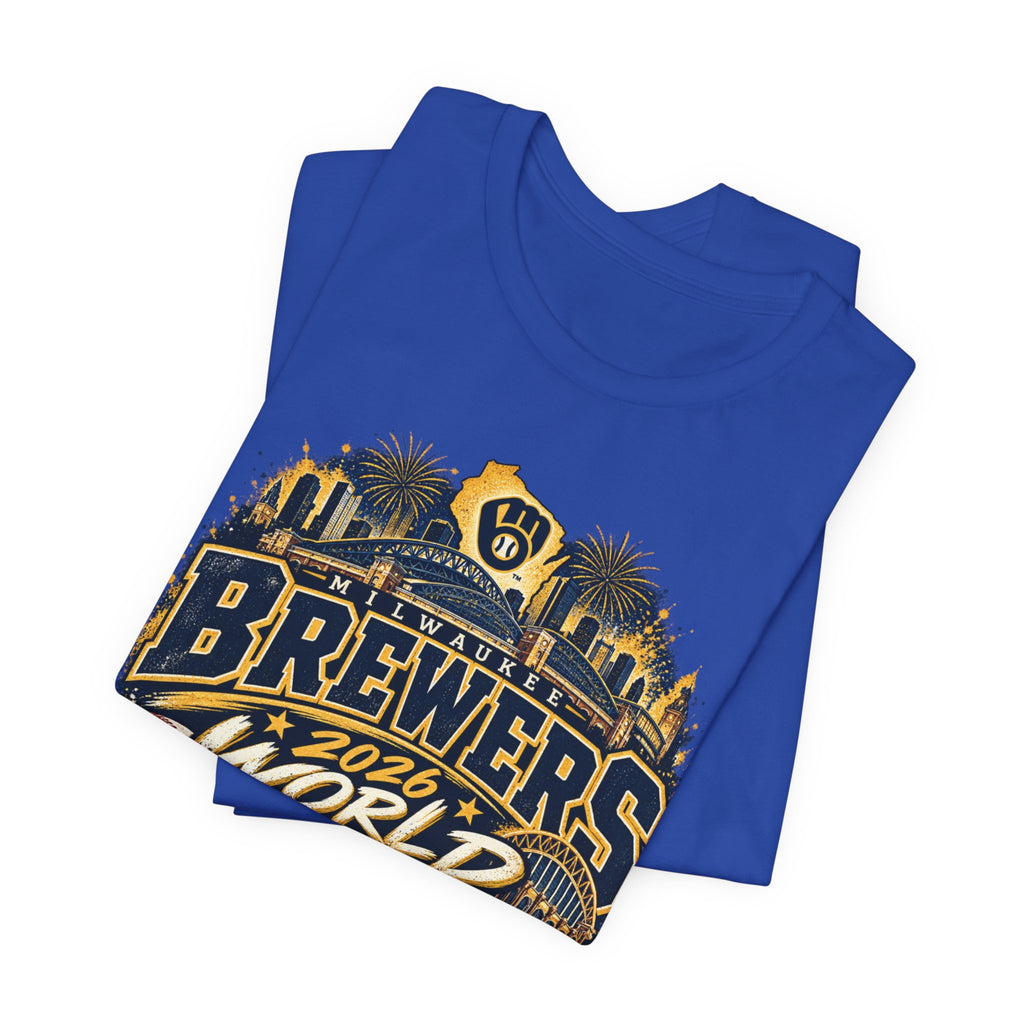 Milwaukee Brewers 2026 World Series skyline baseball T-shirt - alternate product photo 10